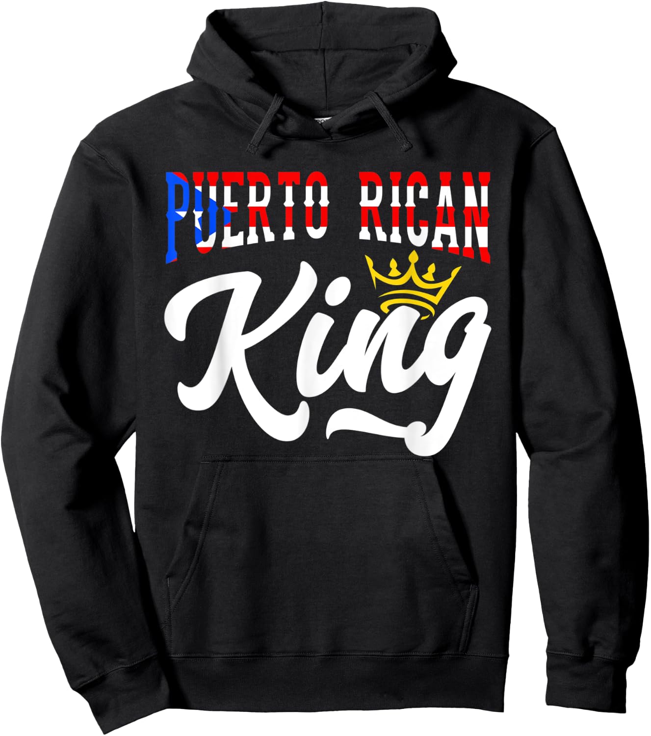 Puerto Rican King Puerto Rico Boricua Puerto Rico Flag Hoodie - Hoodie | Black