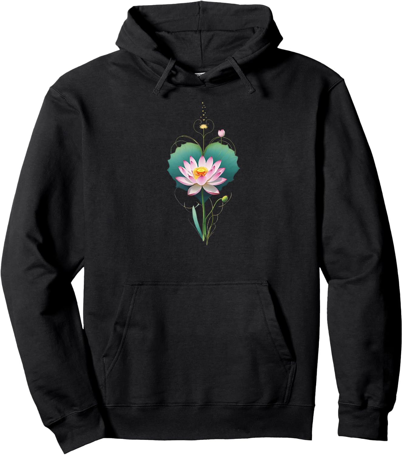 Lotus Flower Yoga Metaphysical Hoodie - Hoodie | Black