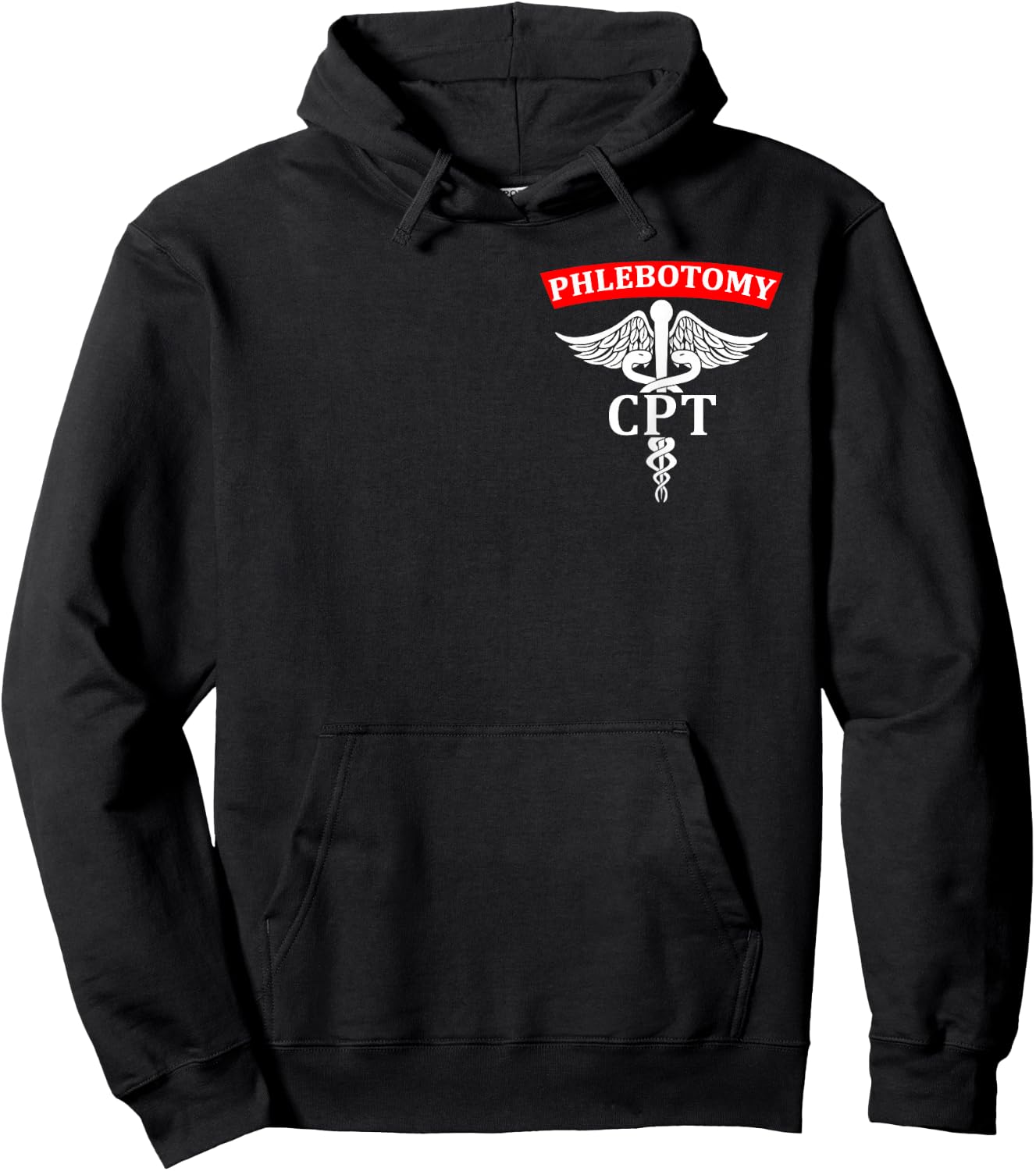 Phlebotomist CPT Certified Phlebotomy Technician Symbol Logo Hoodie - Hoodie | Black