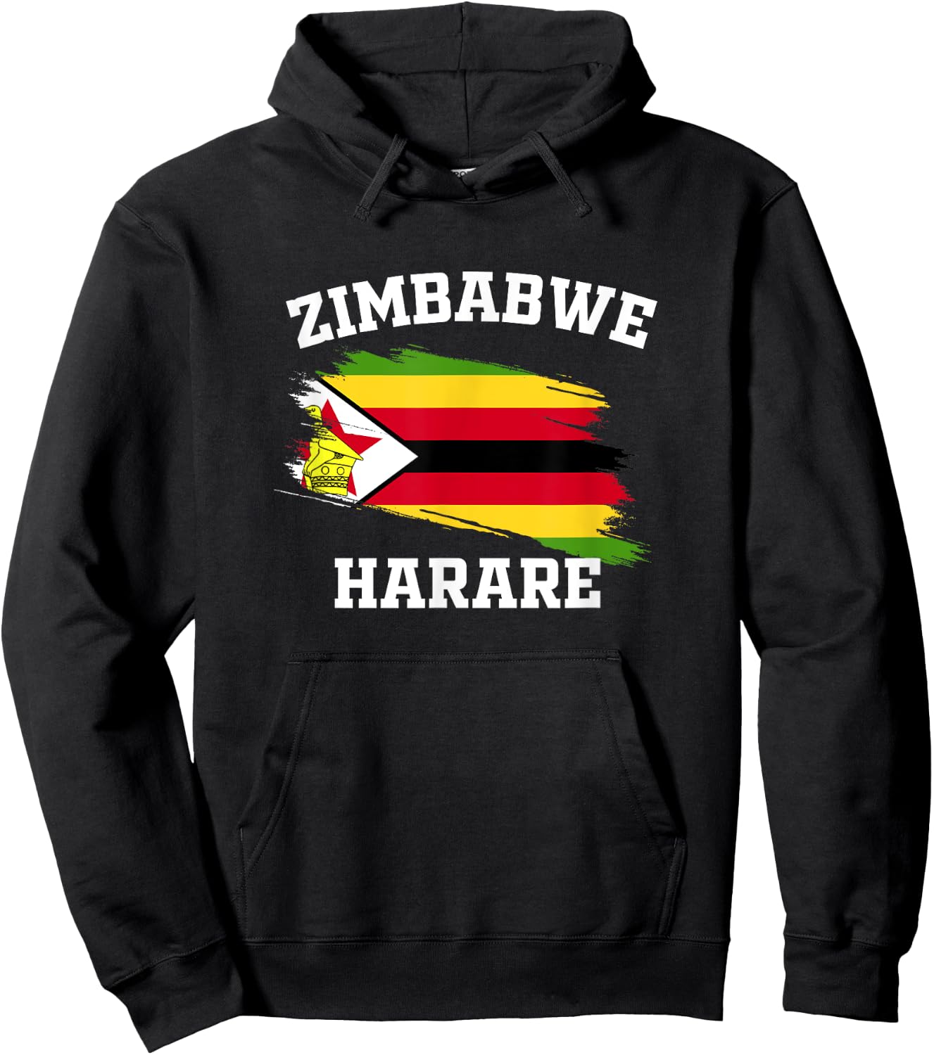 Zimbabwe Flag Harare Vacation Athletes Africa Souvenirs Hoodie - Hoodie | Black