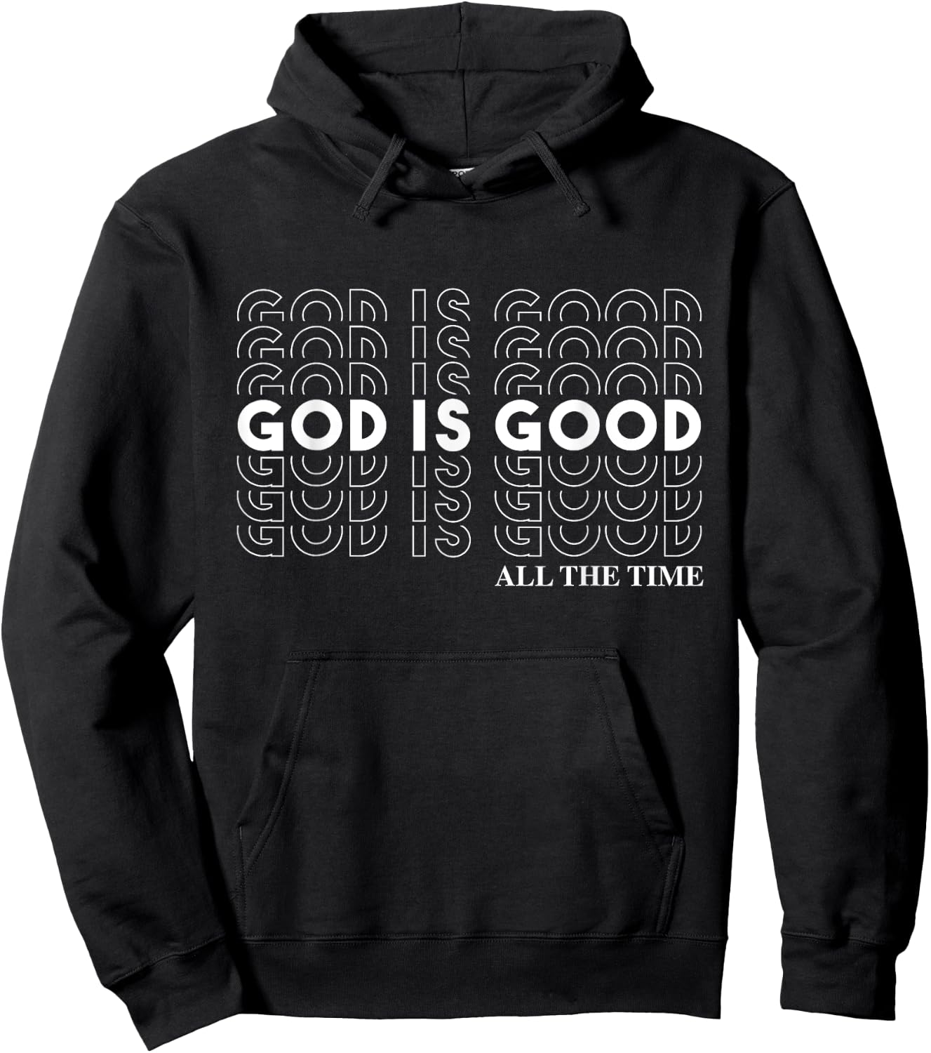 God is Good" Christian Worship Preacher's - Classic Fit, , Short Sleeve (Black) Hoodie - Hoodie | Black
