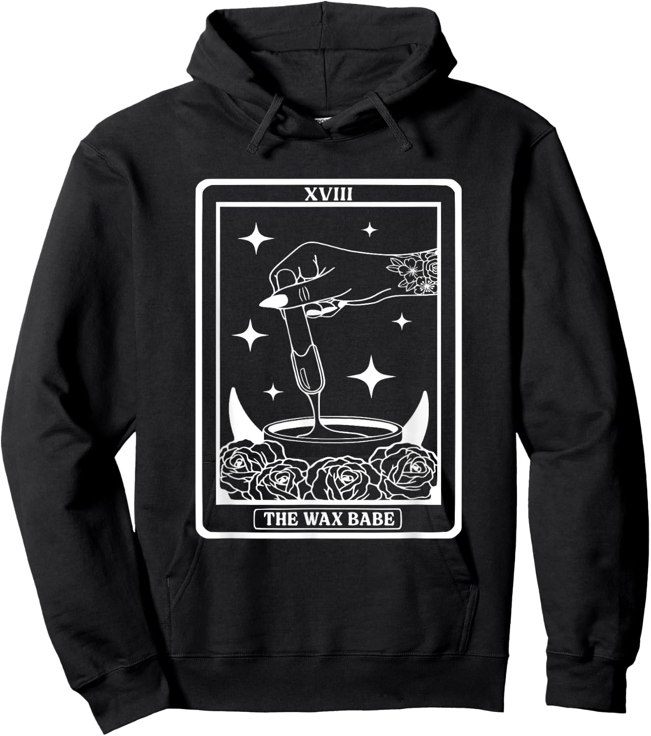 The Wax Babe Tarot Card Wax Esthetician Waxer Hoodie - Hoodie | Black
