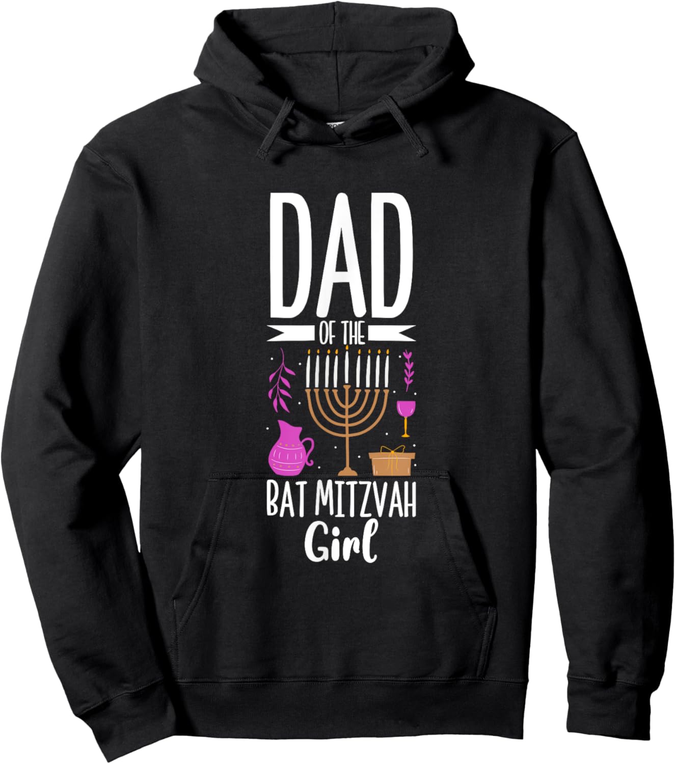 Dad of the Bat Mitzvah Hoodie - Hoodie | Black
