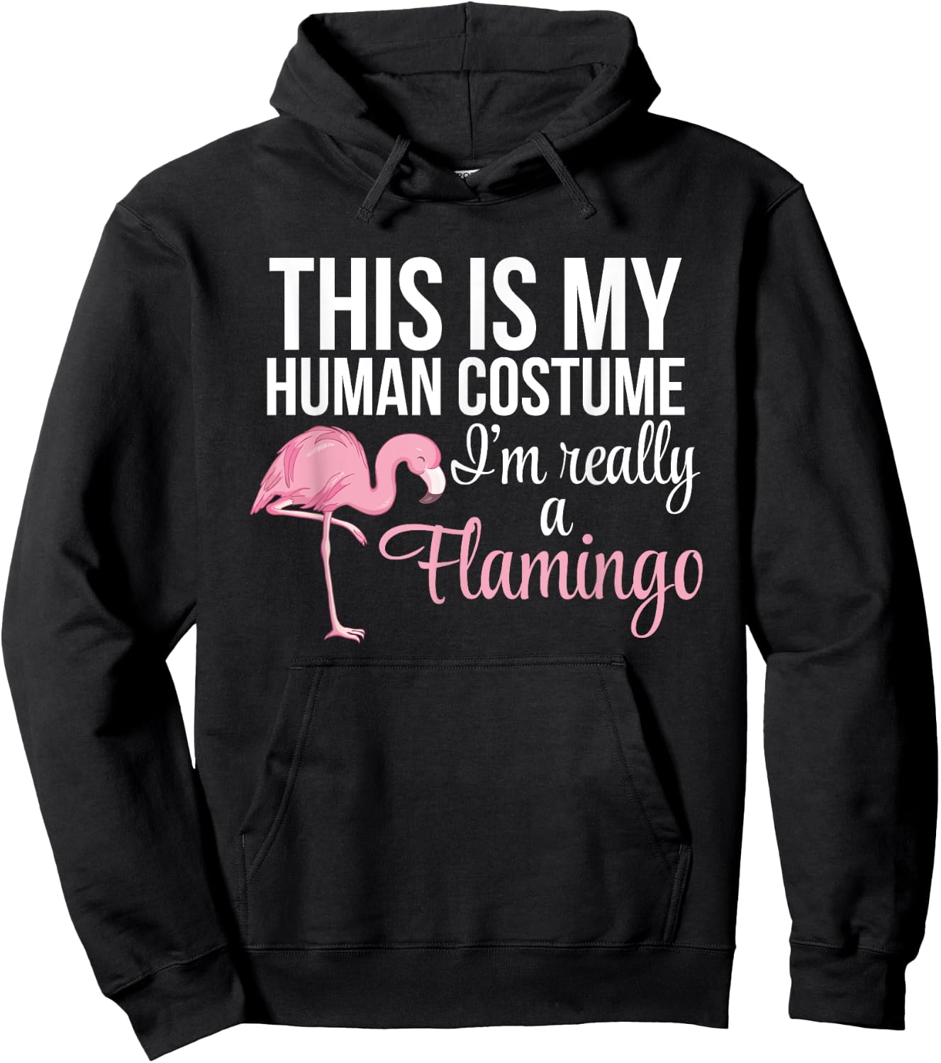 Halloween Flamingo – Trick Or Treat Pink Flamingo Halloween Hoodie - Hoodie | Black