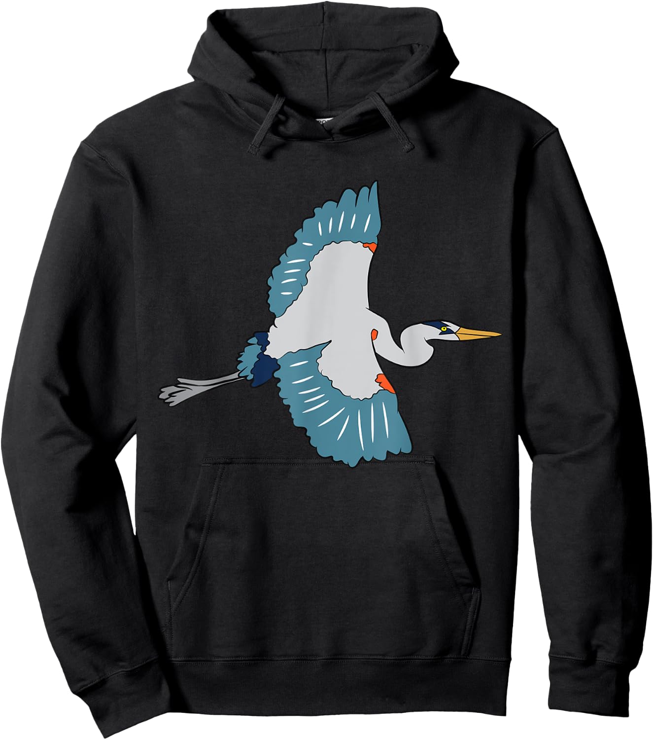 Great Blue Heron Bird Love Heron Birds Hoodie - Hoodie | Black