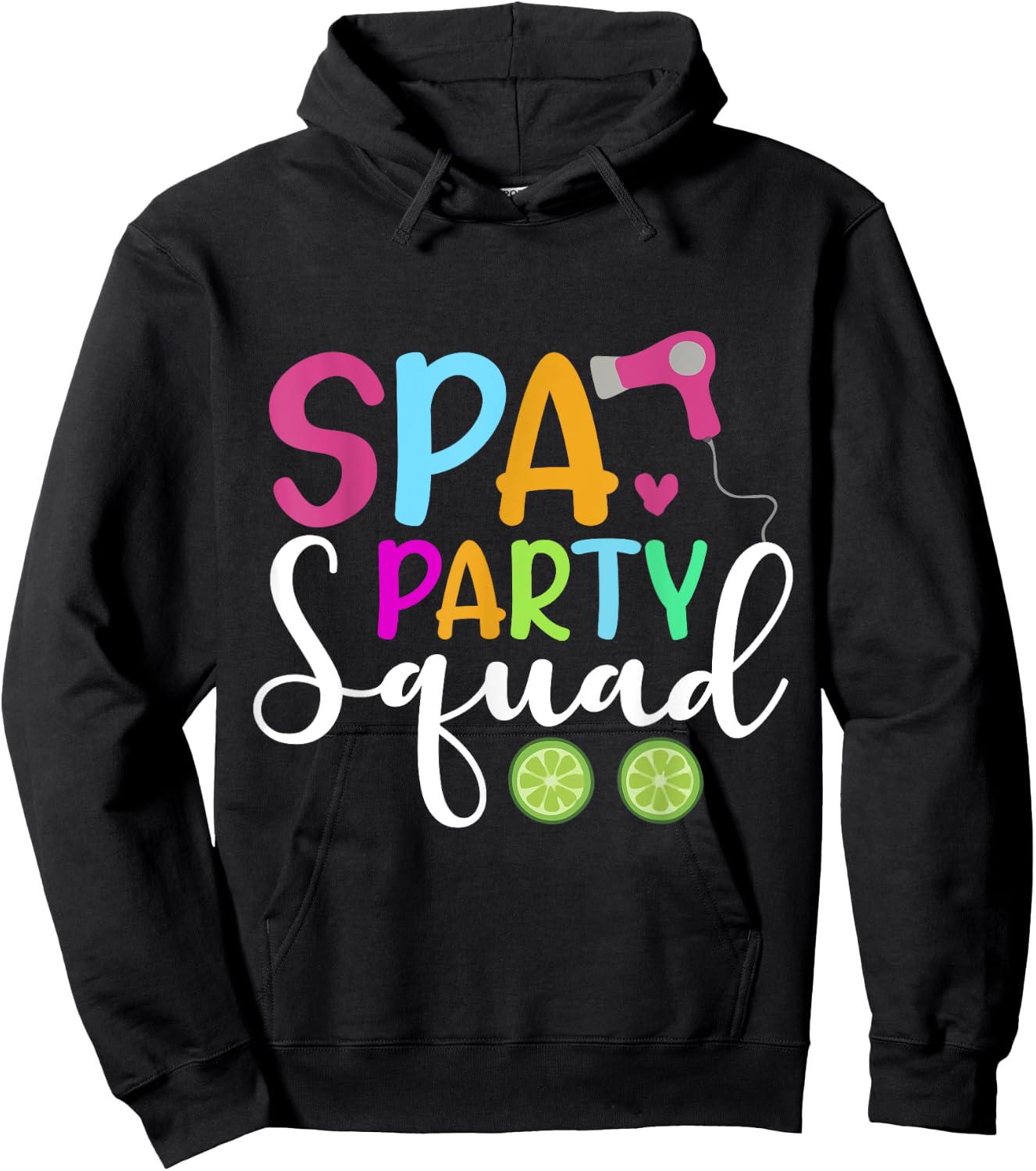 Spa Party Squad Hoodie - Hoodie | Black