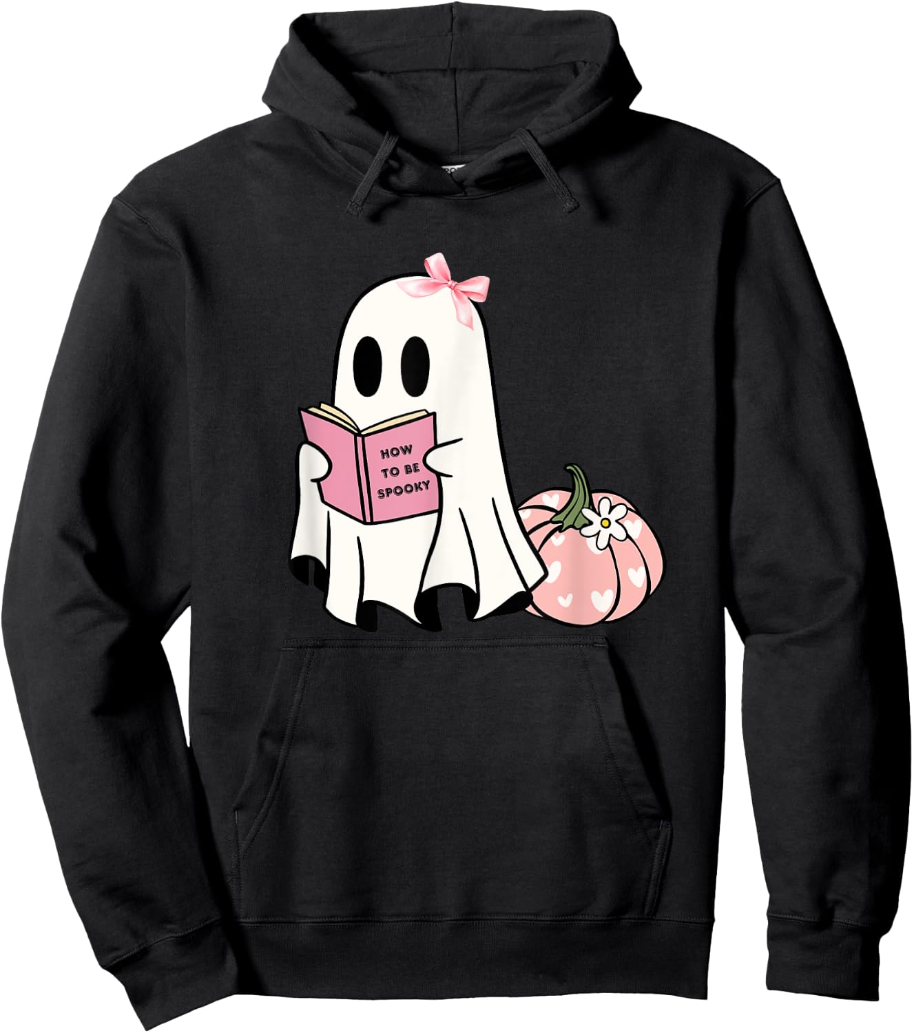 Cute Halloween How to Be Spooky Ghost Pumpkin Hoodie - Hoodie | Black