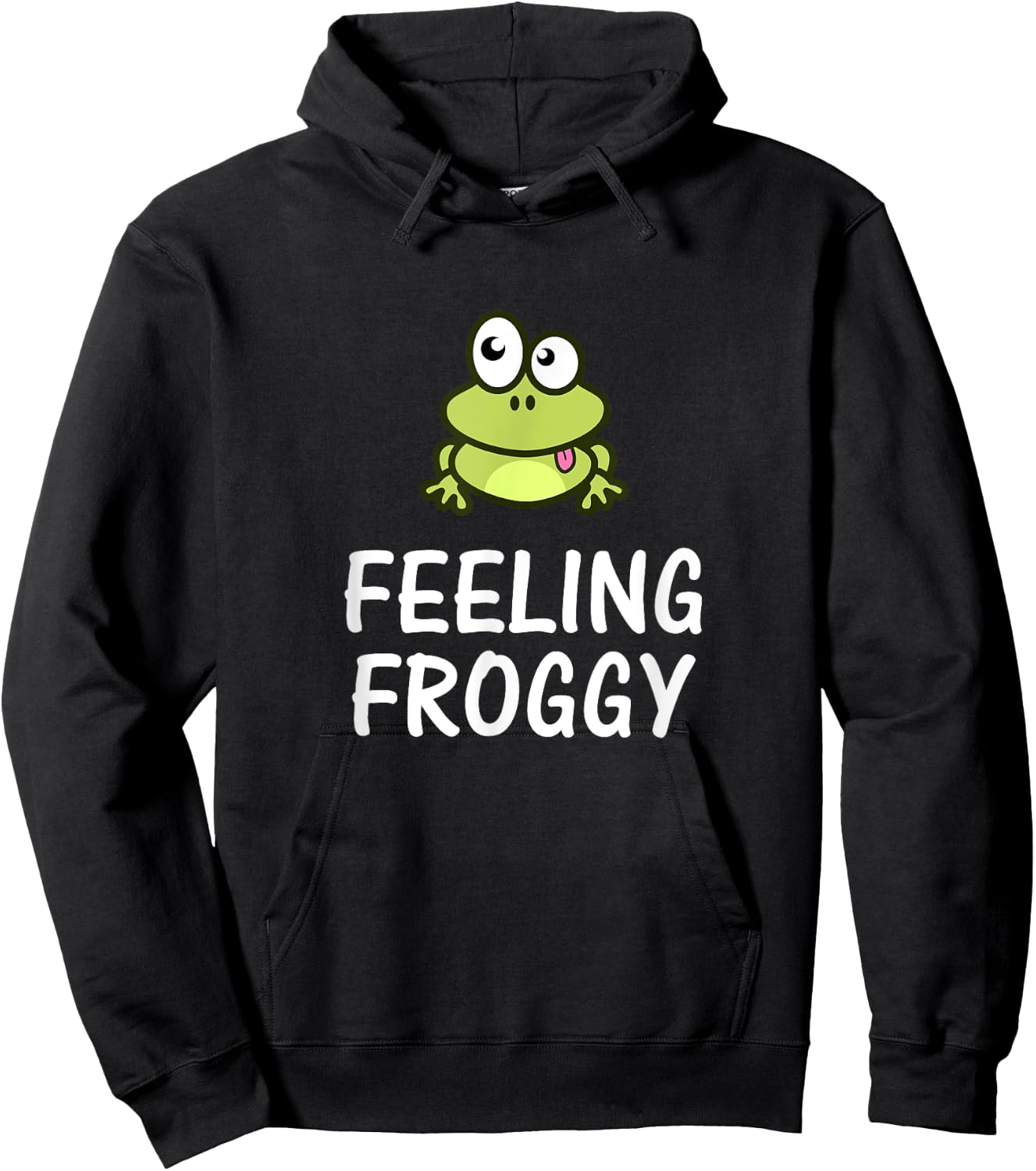 Feeling Froggy Humorous Toad Frog Hoodie - Hoodie | Black