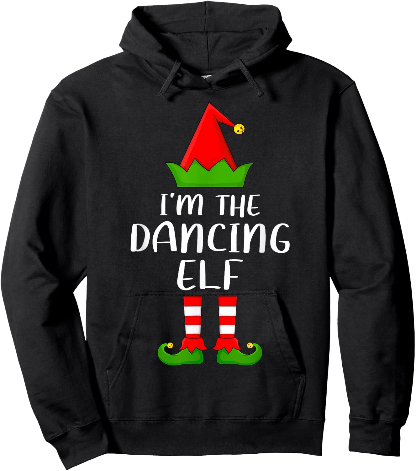 Matching Family Group I'm The Dancing Elf Christmas Hoodie - Hoodie | Black