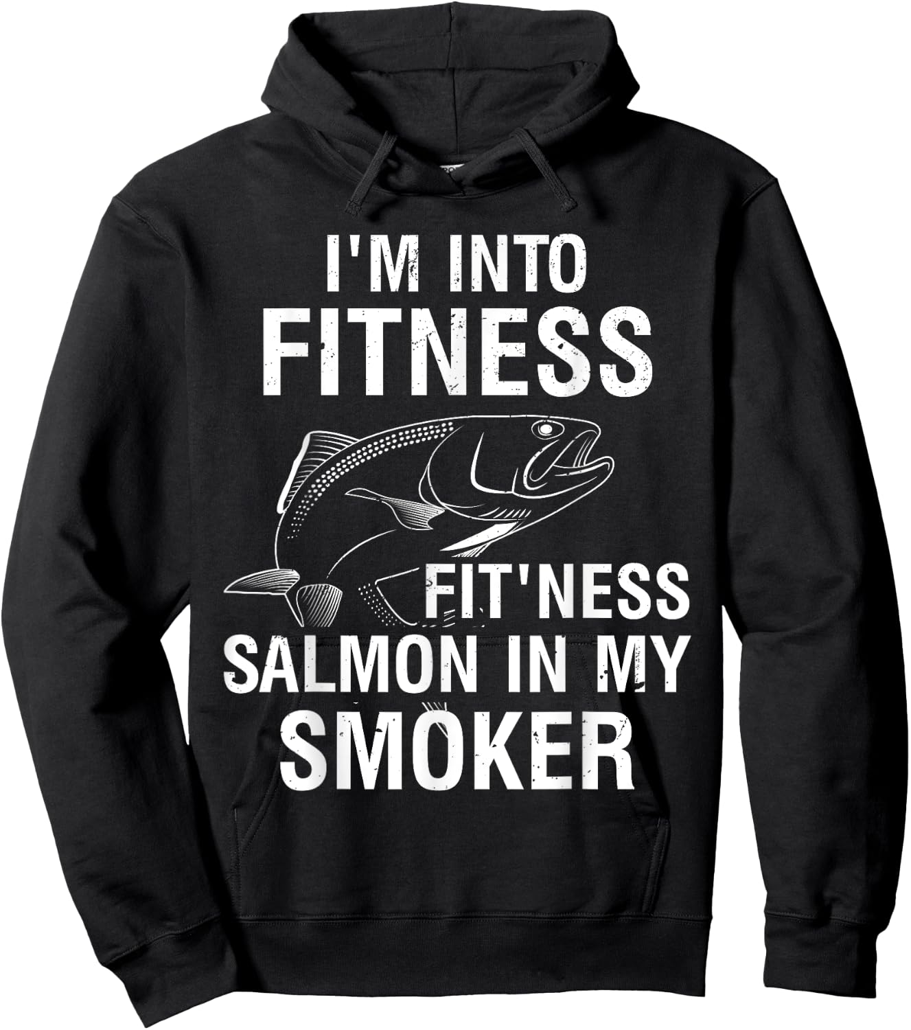 King Salmon Fishing fisherman Hoodie - Hoodie | Black