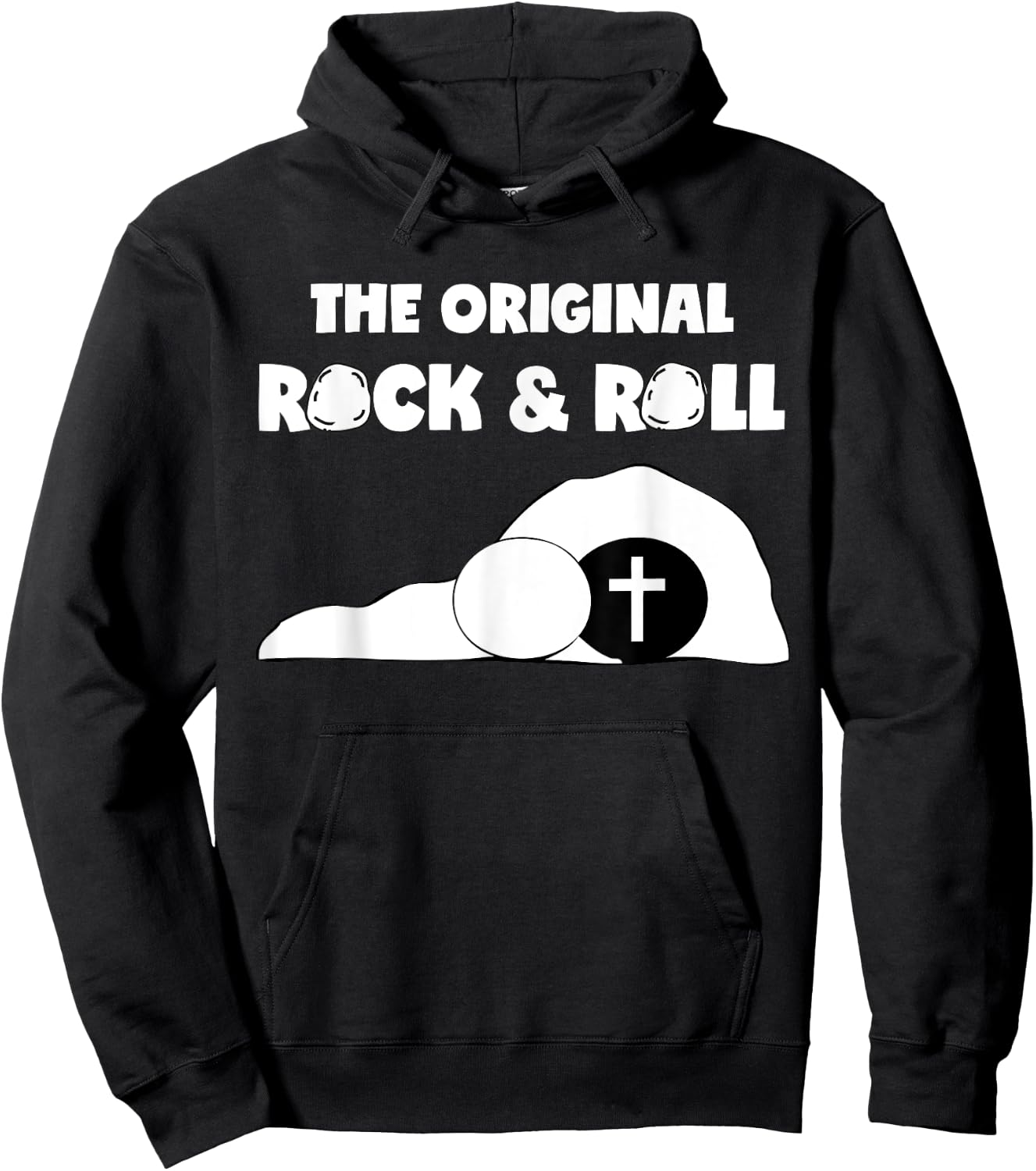 Easter T Shirt Men Women Kids The Original Rock Roll Hoodie - Hoodie | Black