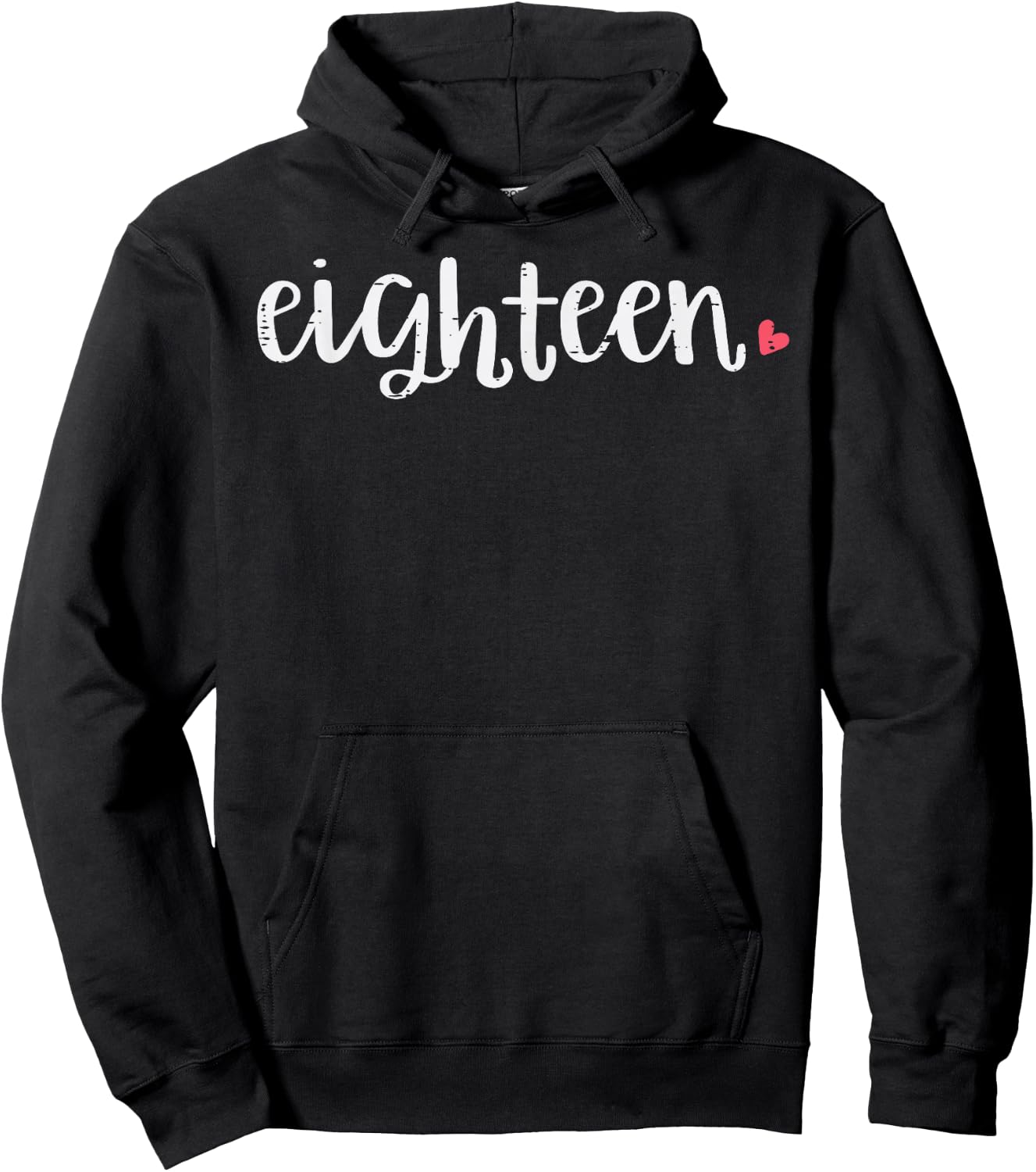 18th Birthday Eighteen Heart 18 Years Old Women Girls Hoodie - Hoodie | Black