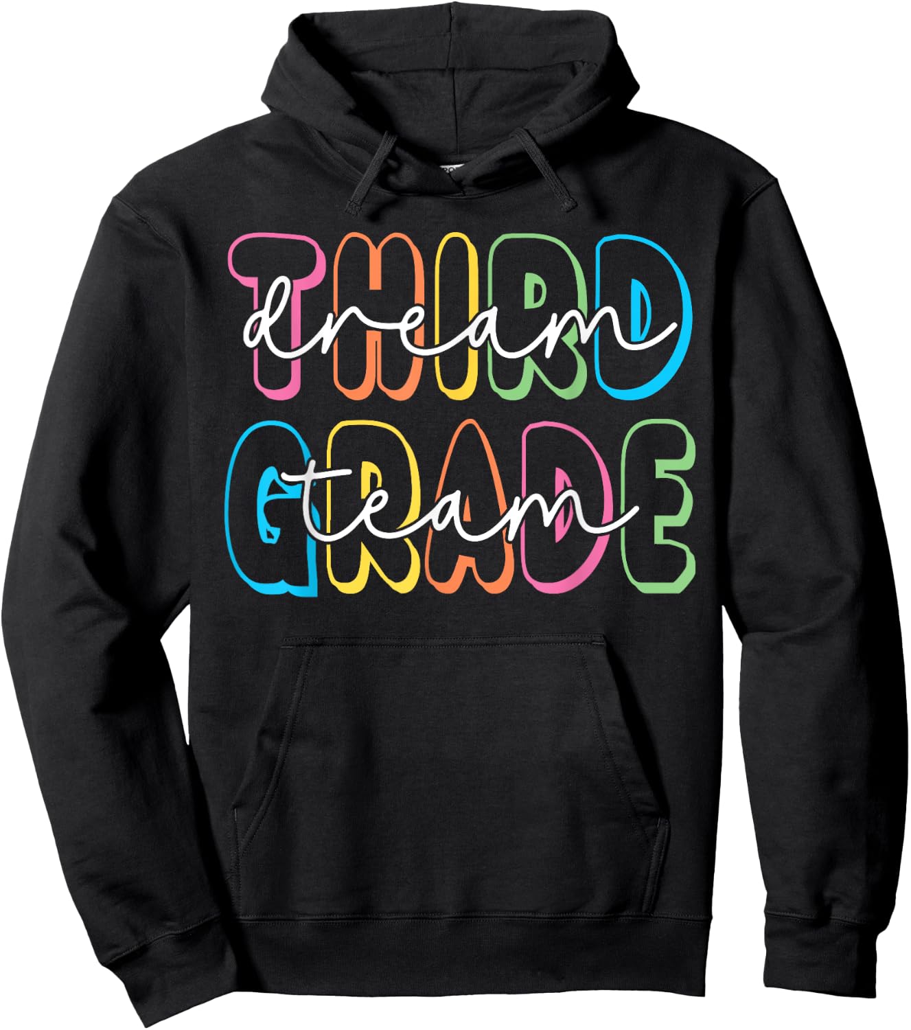 Third Grade Dream Team 3rd Grade Teacher Back to School Hoodie - Hoodie | Black
