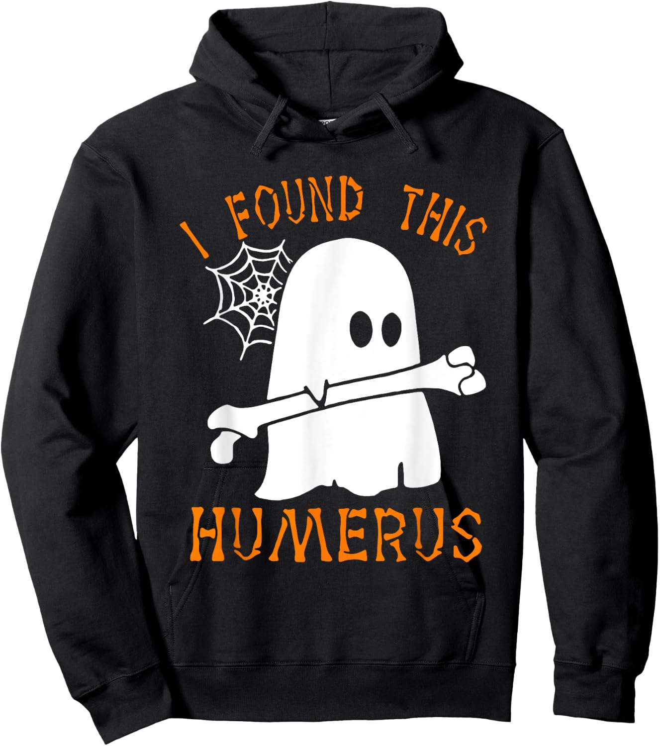 I Found This Humerus Funny Ghost Nurse Halloween Hoodie - Hoodie | Black