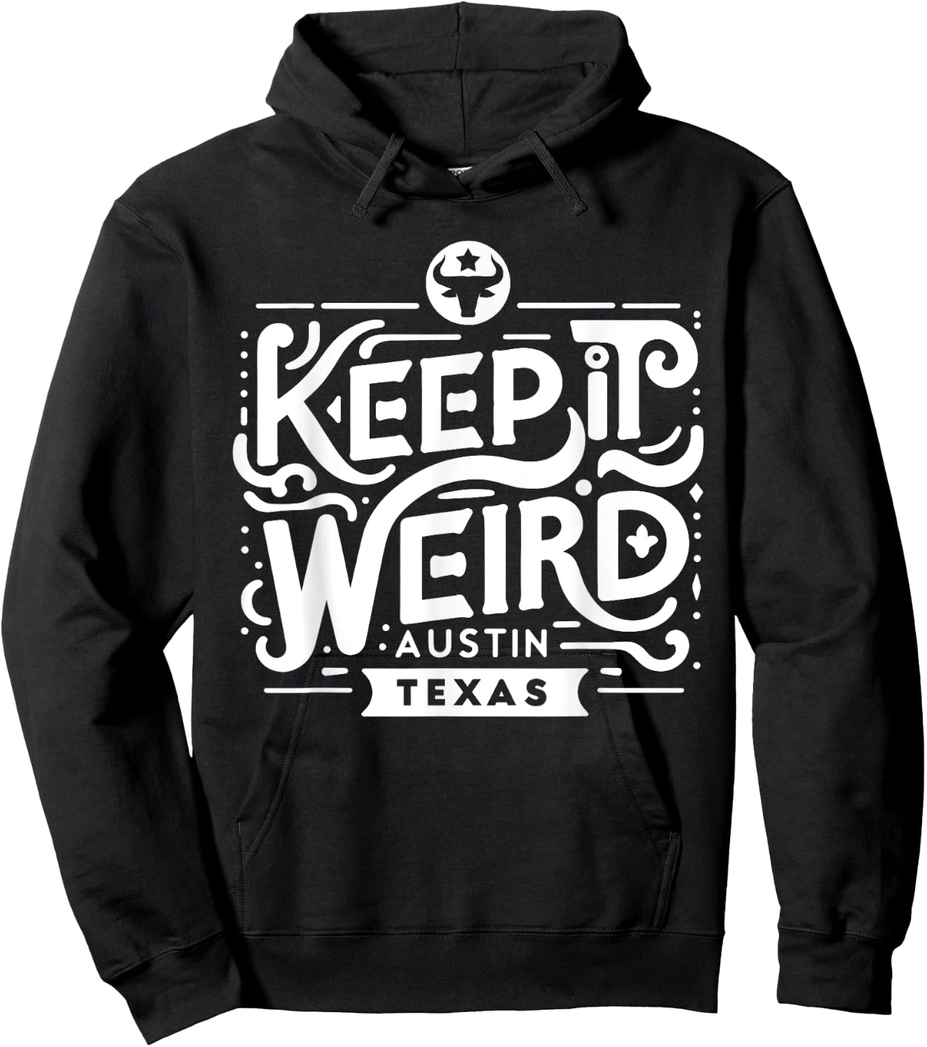 Funny for Austin Unicorns Keep Austin Texas Weird for Austinite -Adults Black Hoodie - Hoodie | Black