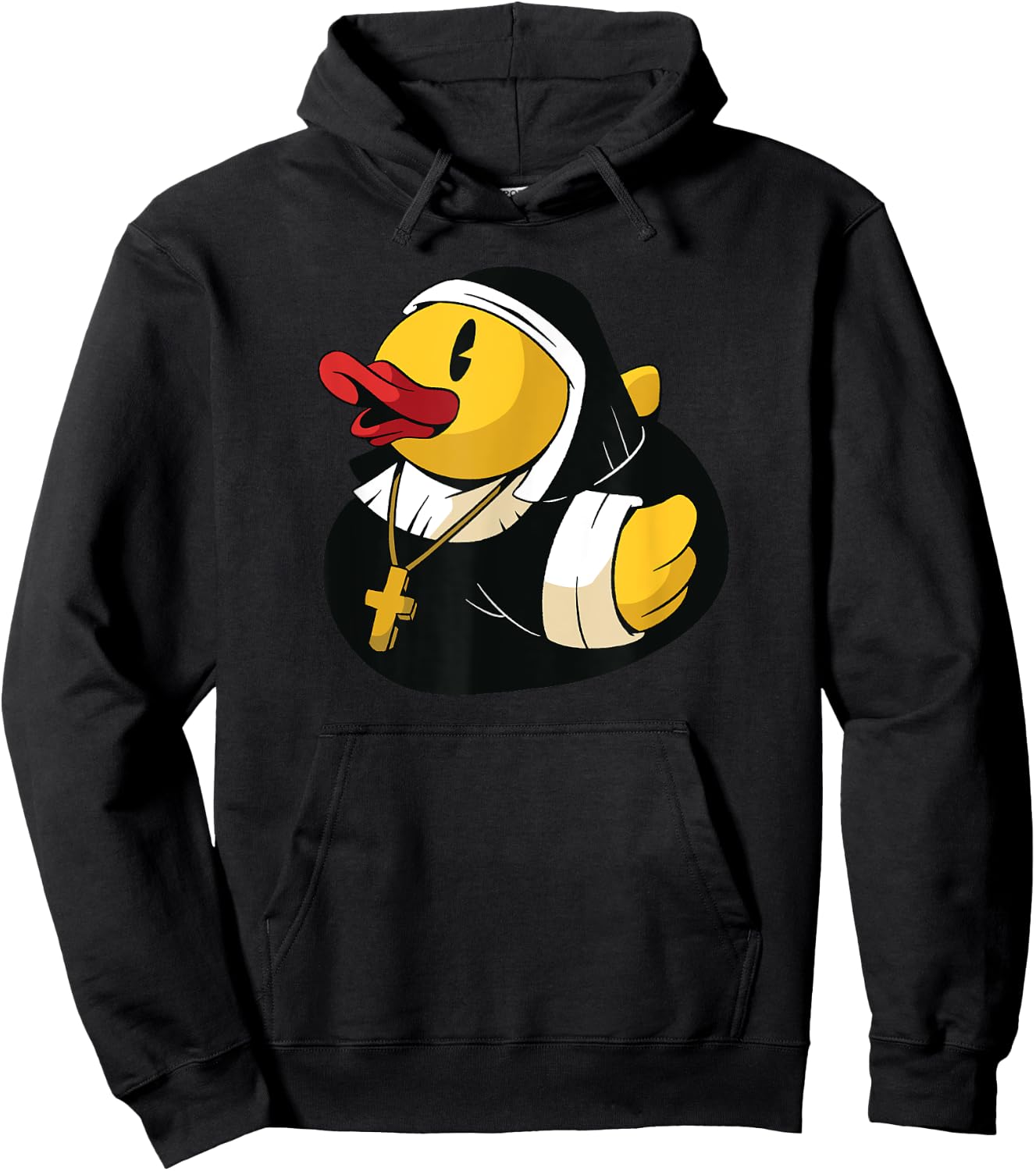Rubber Duck Nun - Funny Halloween Hoodie - Hoodie | Black