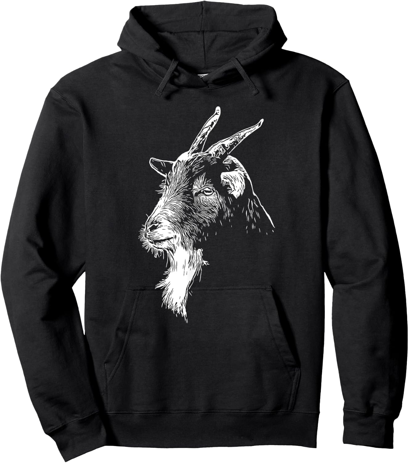 Goat Gift Ideas for Farmers and Goat Whisperer -Adult Black Cotton Polyester Short Sleeve Hoodie - Hoodie | Black