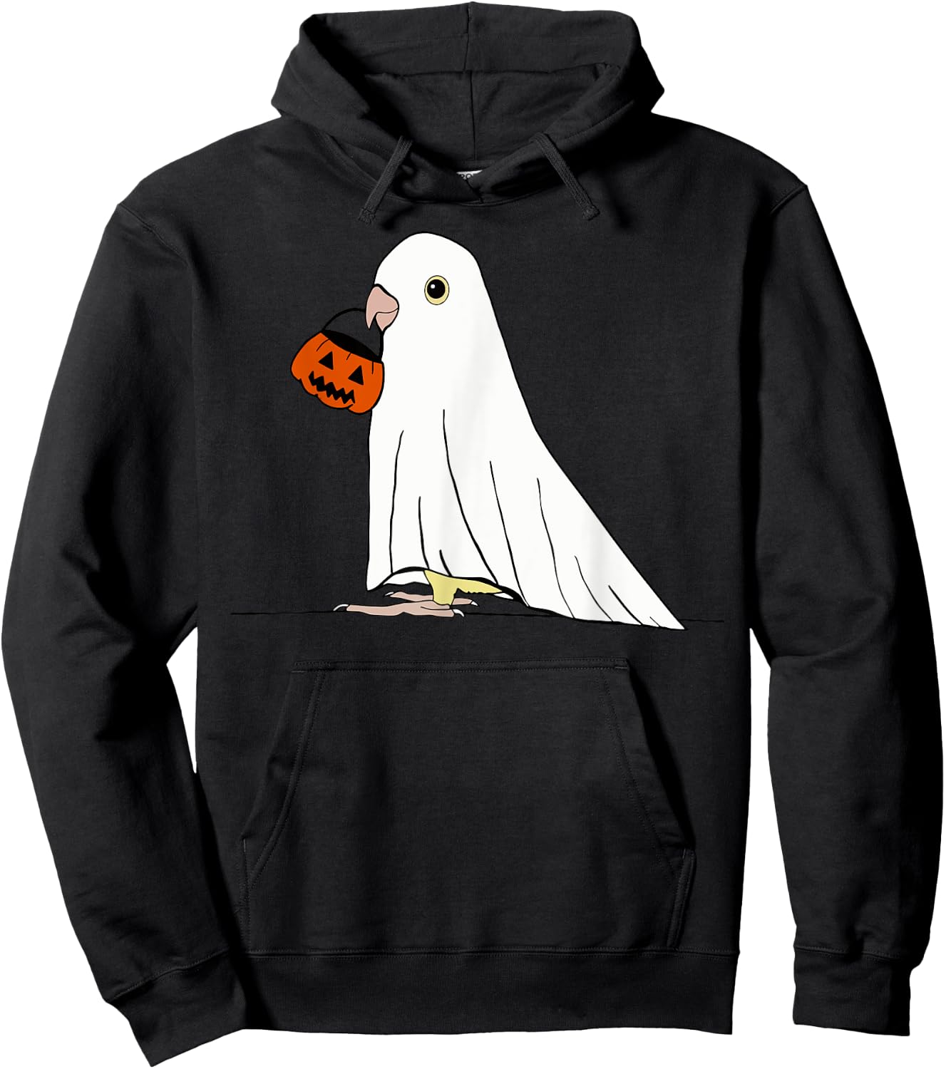 Parrot Ghost Pumpkin Funny Birds Lover Halloween Costume Hoodie - Hoodie | Black