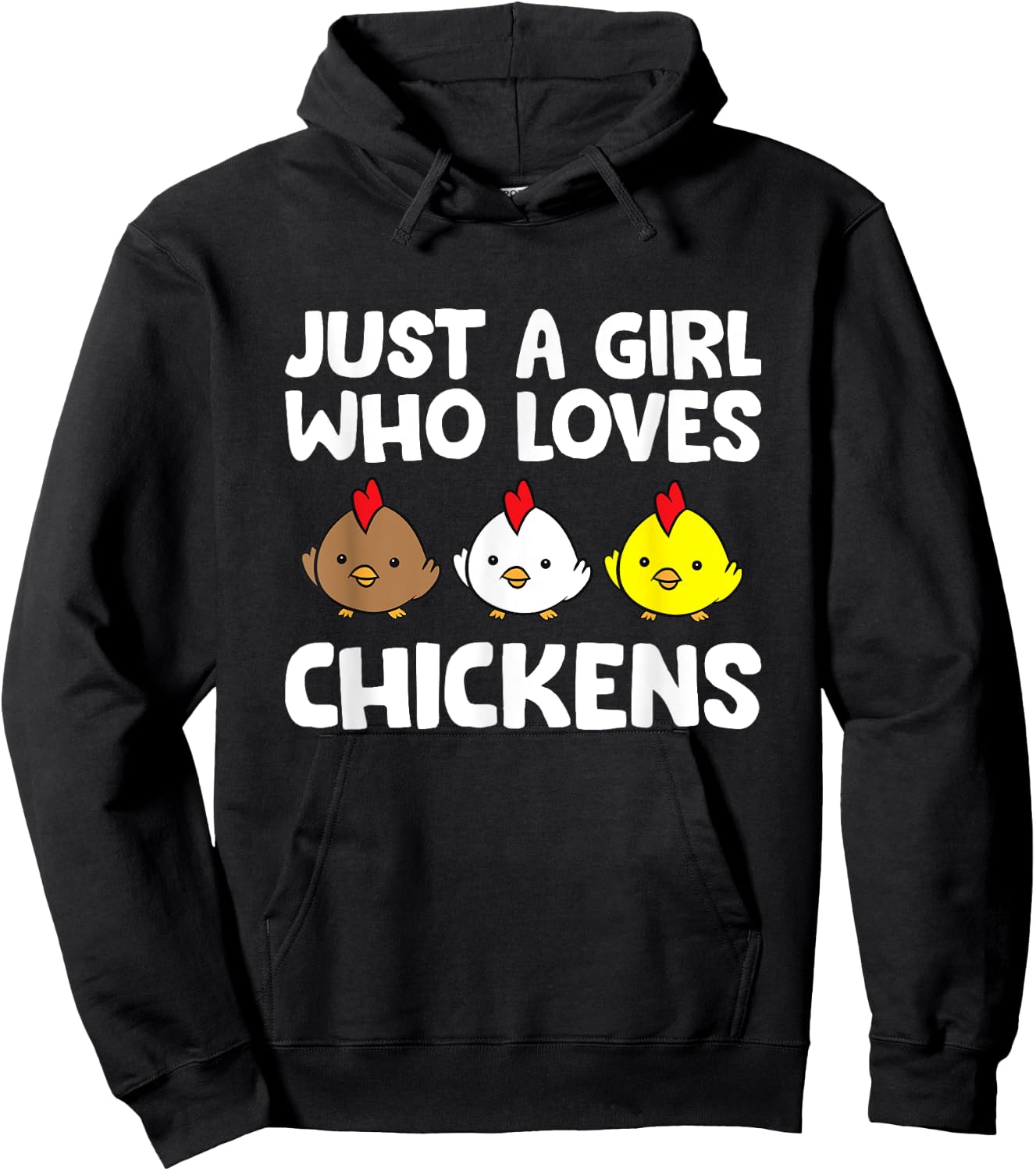 Just a Girl Who Loves Chickens Hoodie - Hoodie | Black