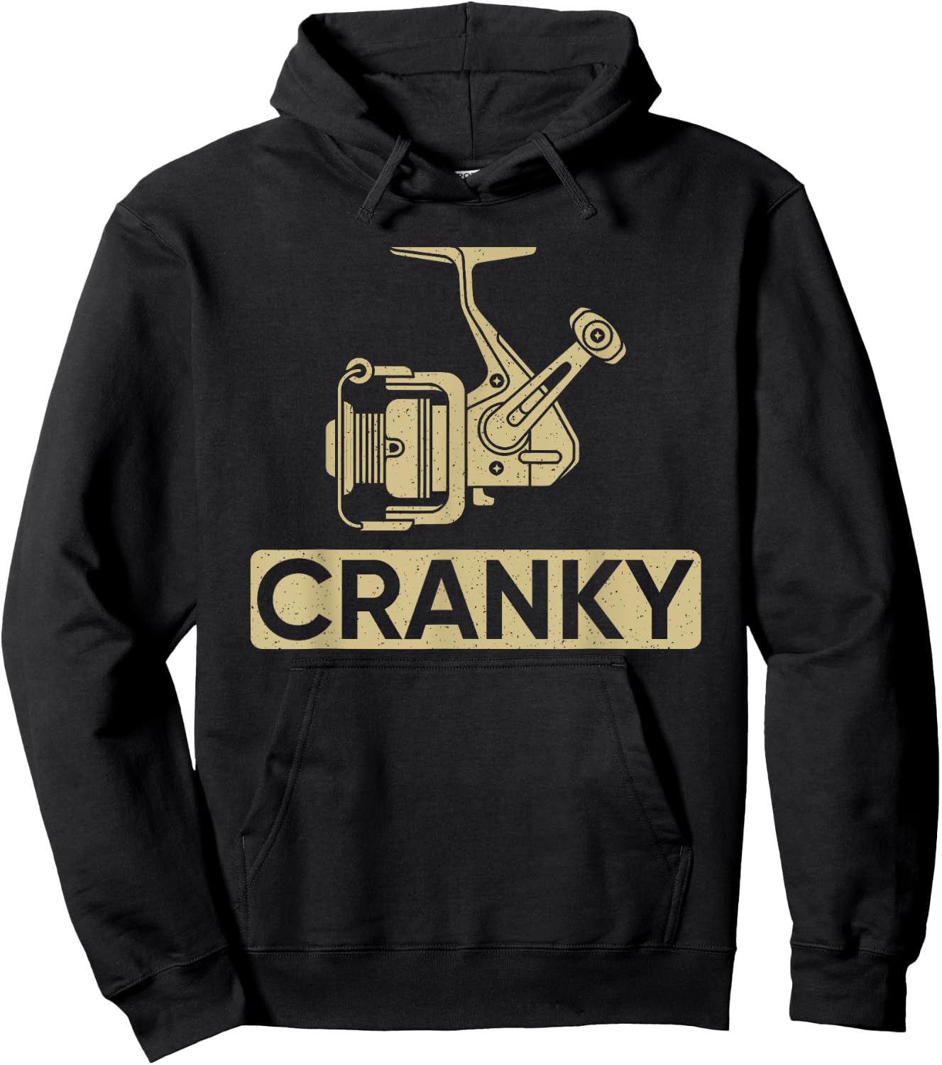 Cranky Fishing Vintage Fisherman Fathers Day Fish Dad Cranky Hoodie - Hoodie | Black