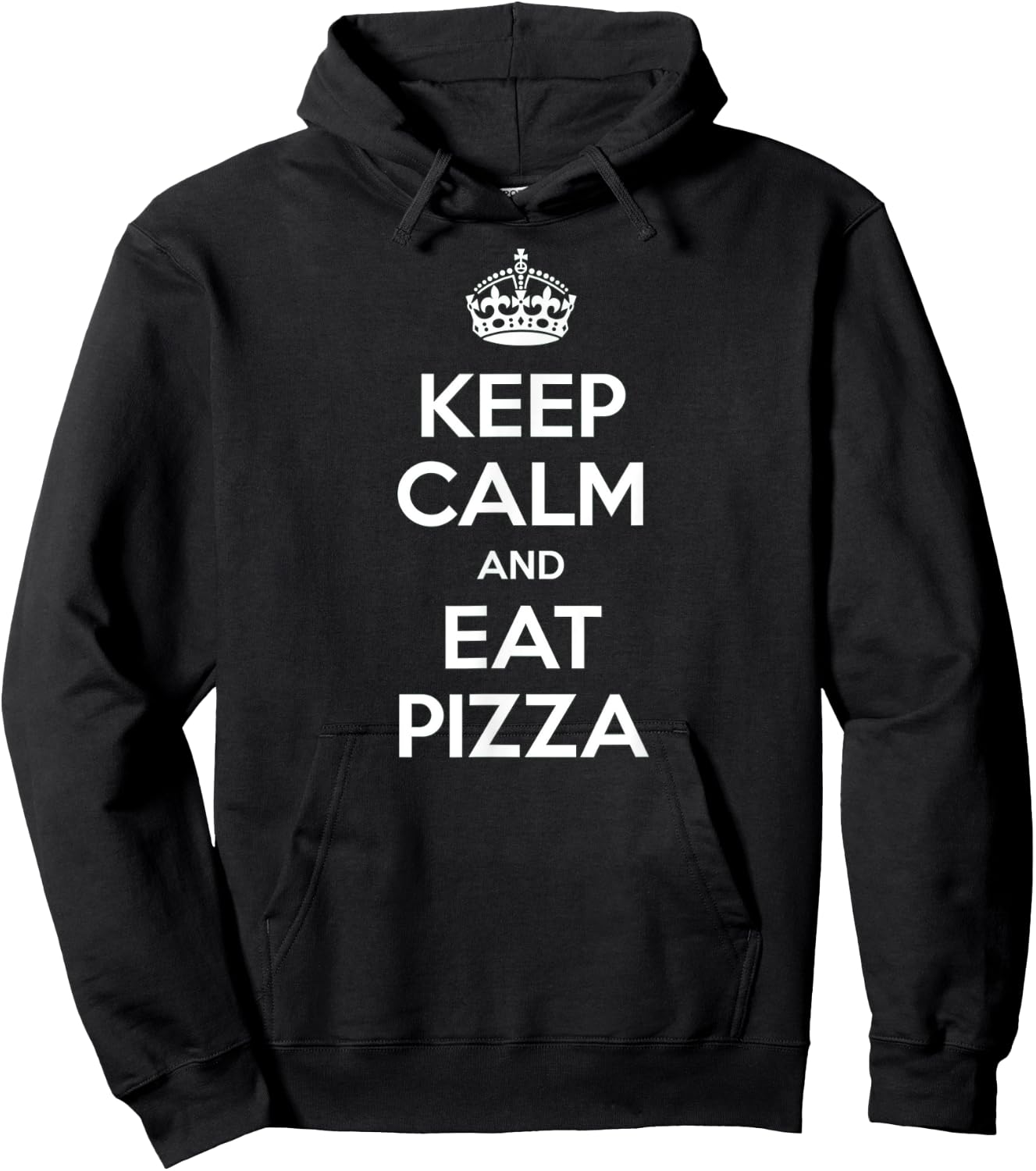 Keep Calm and Eat Pizza Hoodie - Hoodie | Black