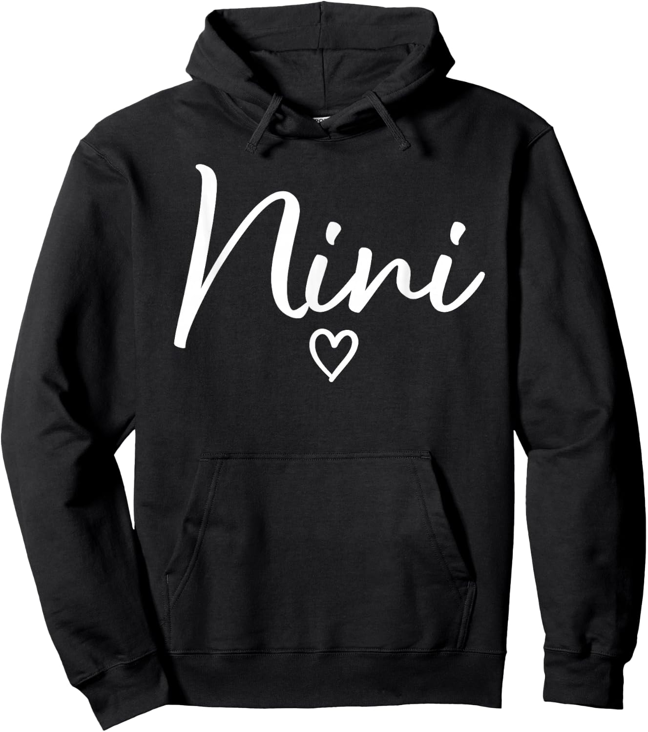 Nini Gifts Grandma Heart Mother's Day Nini Hoodie - Hoodie | Black