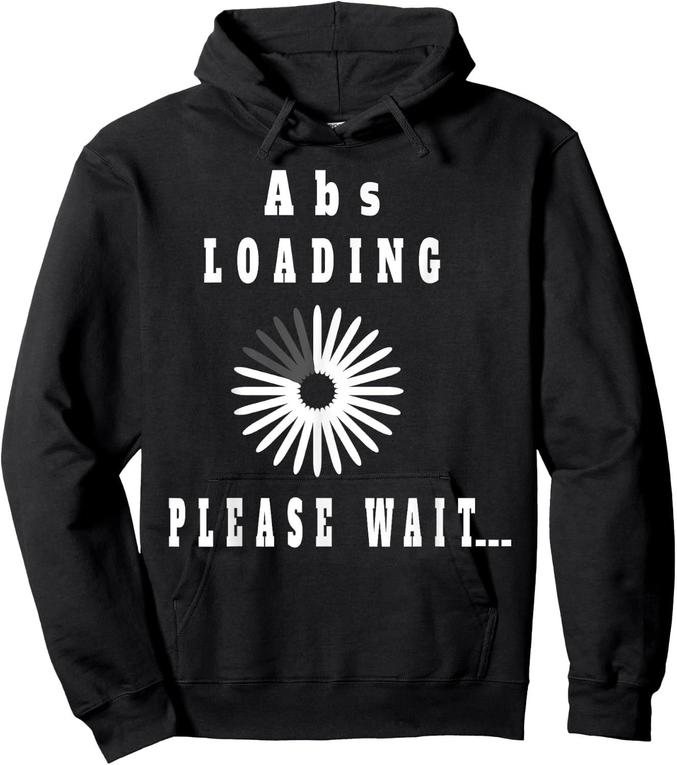 Abs Loading Please Wait Funny Six-Pack Abdominal Hoodie - Hoodie | Black