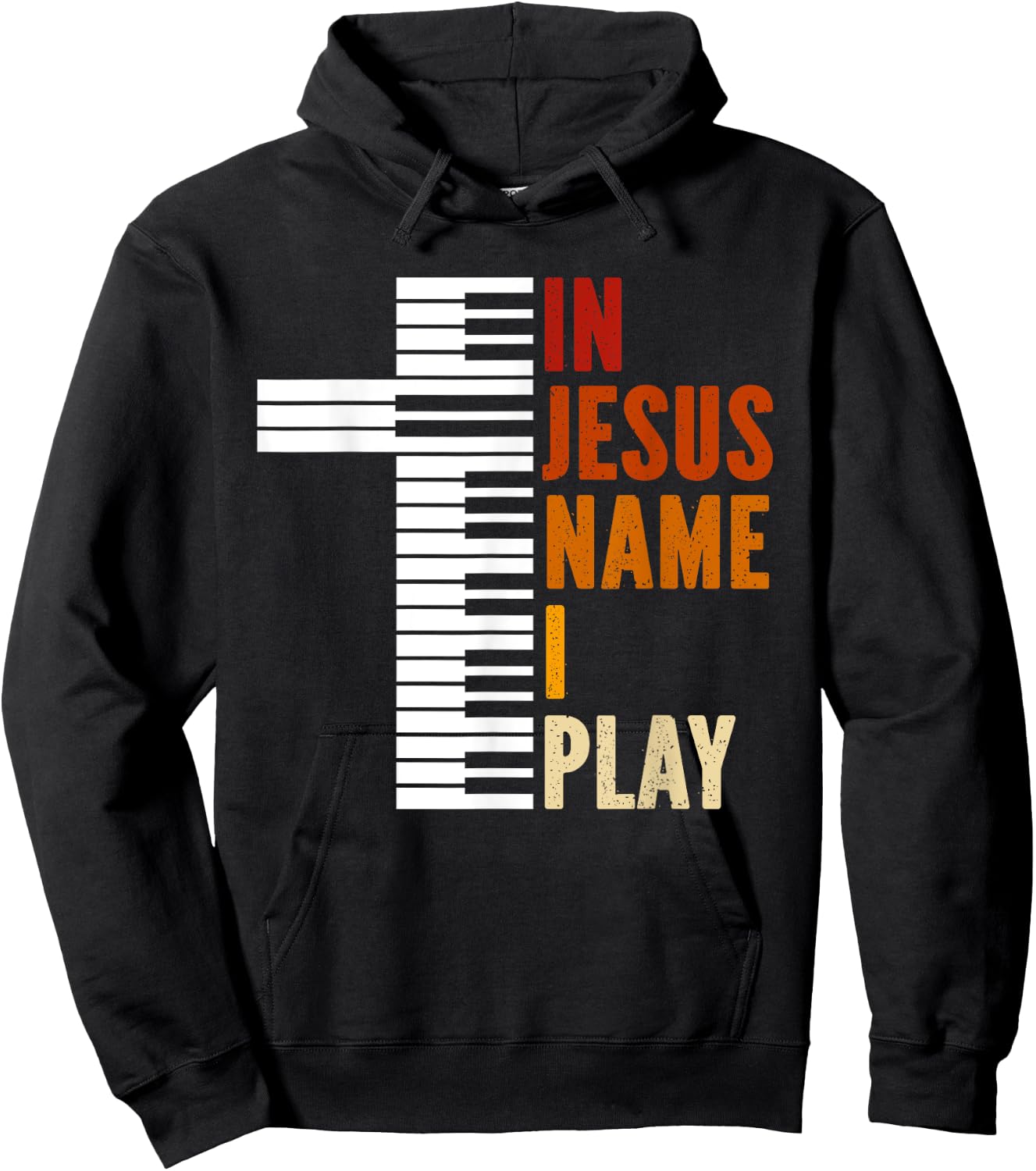 In Jesus Name I Play Piano Christian Music Jesus God Hoodie - Hoodie | Black