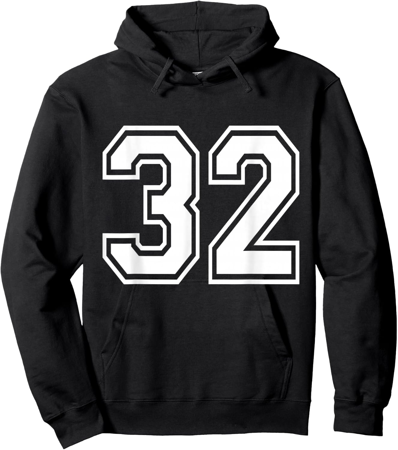 Number 32 Varsity Sports Team Jersey 32nd Birthday 32 Years Hoodie - Hoodie | Black