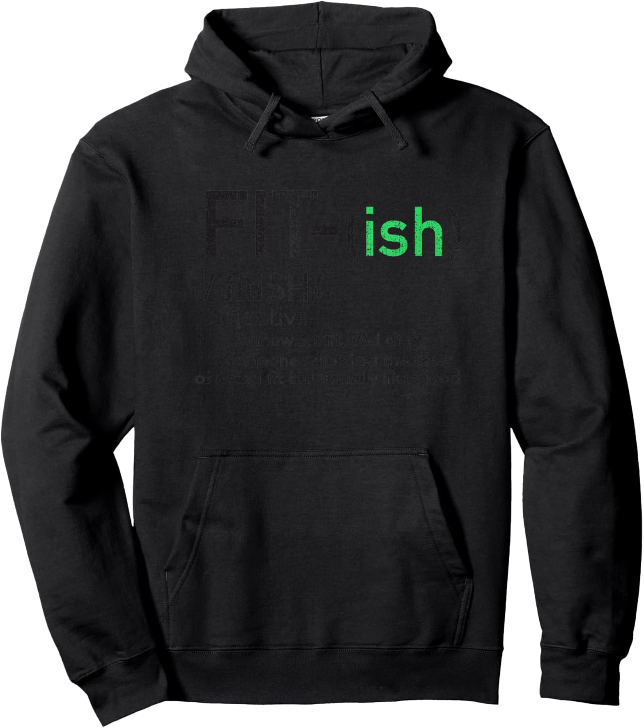 Funny Fit ish For Workout, Gym Hoodie - Hoodie | Black