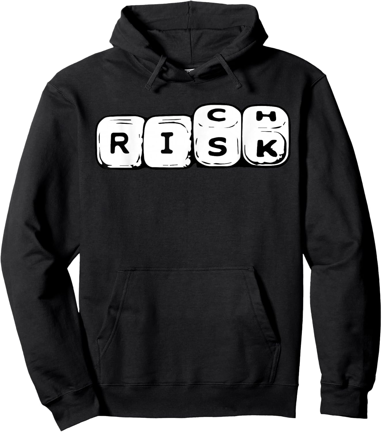 Risk Rich Dice Hustle Entrepreneur Money Dollar Wealth Funny Hoodie - Hoodie | Black