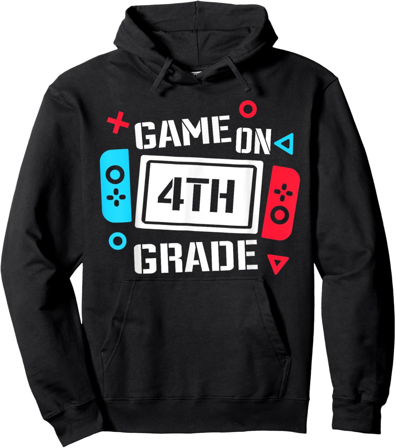 Game On 4th Grade Boys Kids Fourth Grade Back To School Hoodie - Hoodie | Black