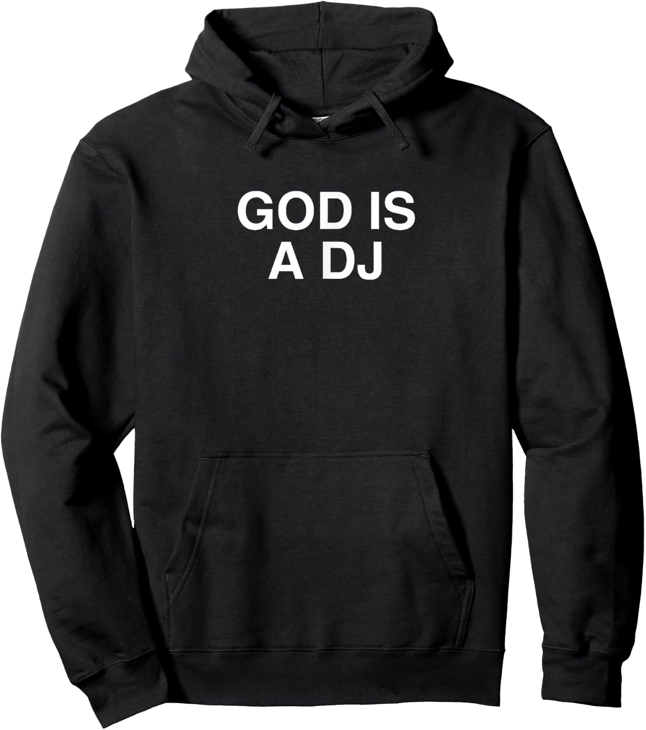 God Is A DJ Y2K Techno EDM Music Festival Dubstep Rave DNB Hoodie - Hoodie | Black