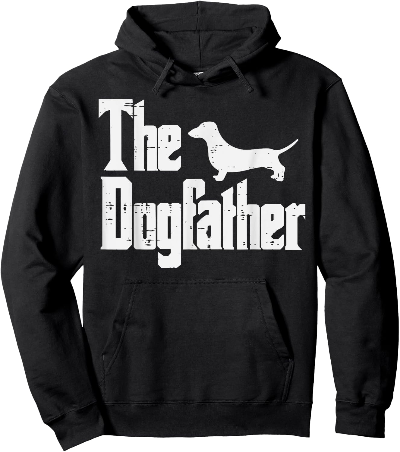 Fathers Day Dogfather Funny Fur Dad Daddy Papa Pet Dog Lover Men Hoodie - Hoodie | Black
