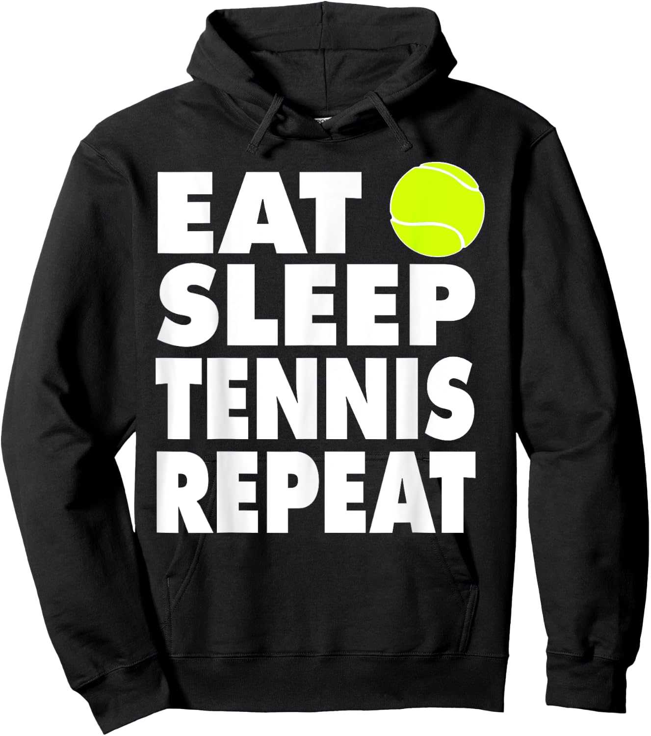 Eat Sleep Tennis Repeat Hoodie - Hoodie | Black