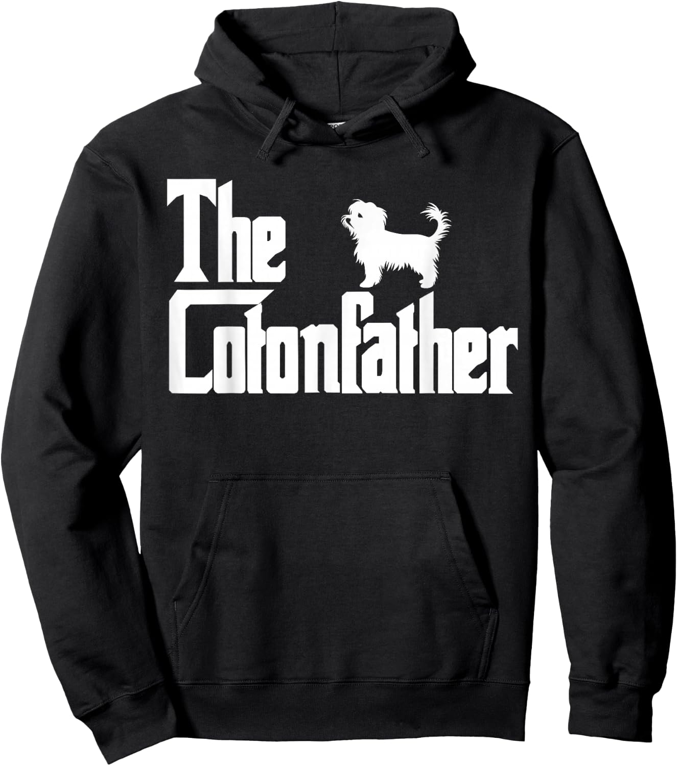 The CotonFather Funny Coton de Tulear Dog Dad Shirt Men Hoodie - Hoodie | Black