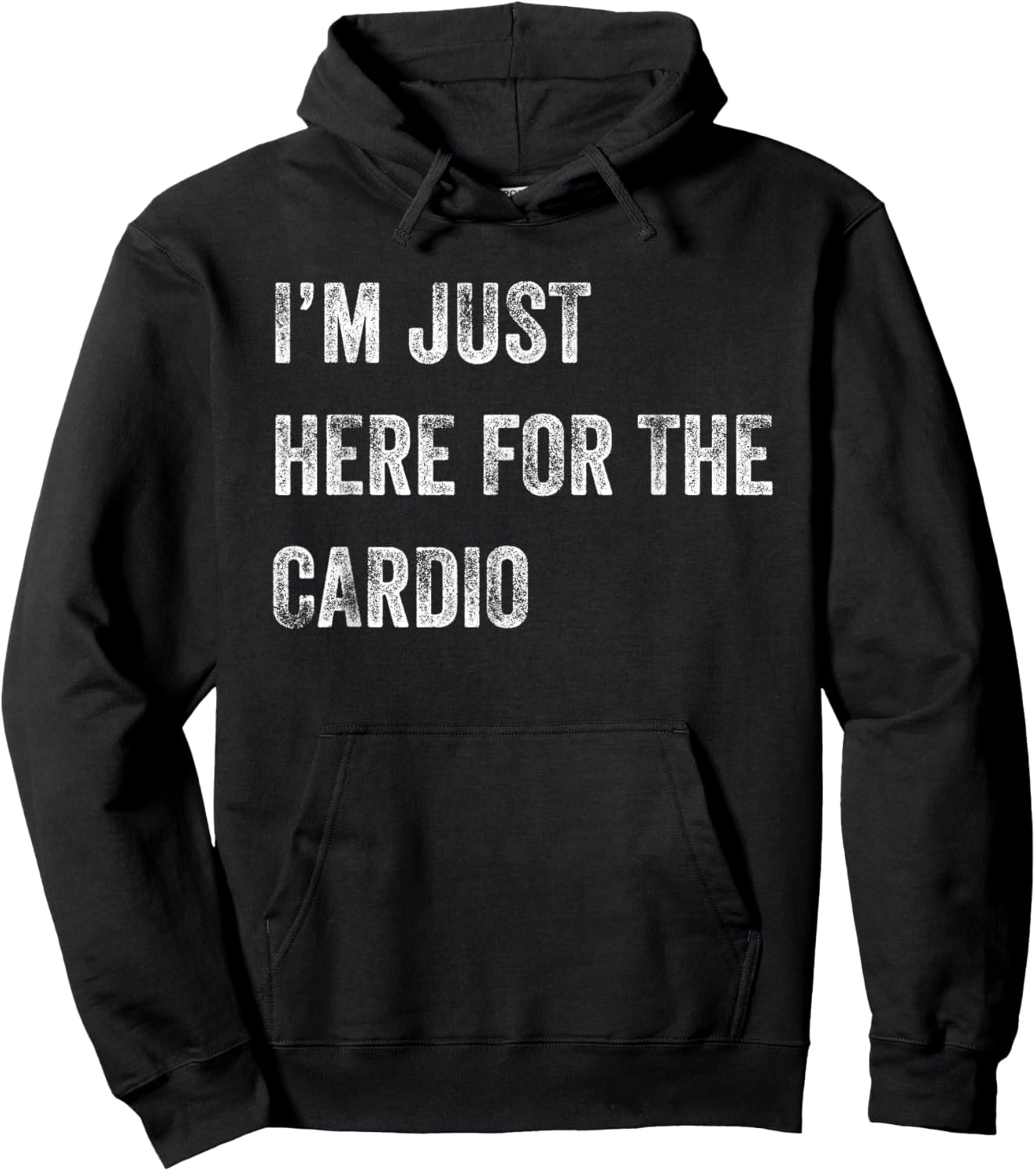 Runner's - I'm Just Here for the Cardio Hoodie - Hoodie | Black