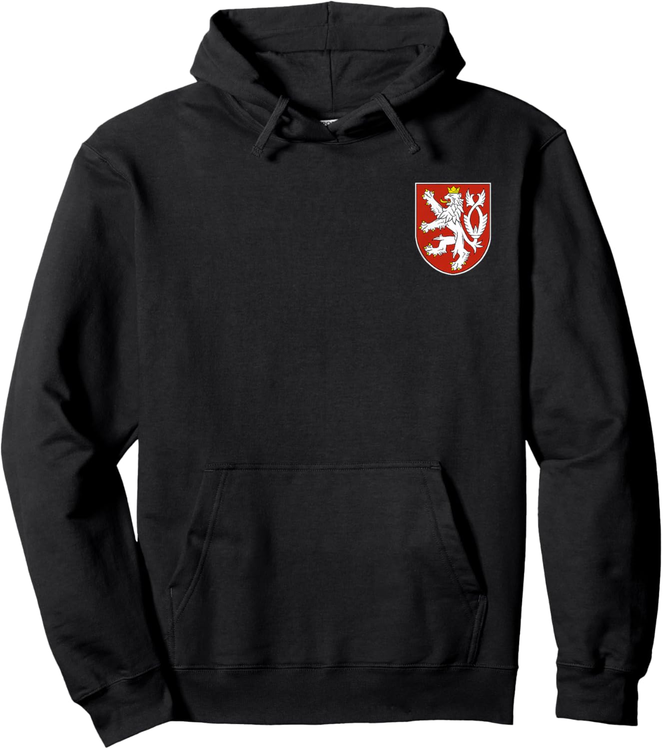Czech Republic Czechia Lion Symbol Coat of Arms Flag Shield Hoodie - Hoodie | Black