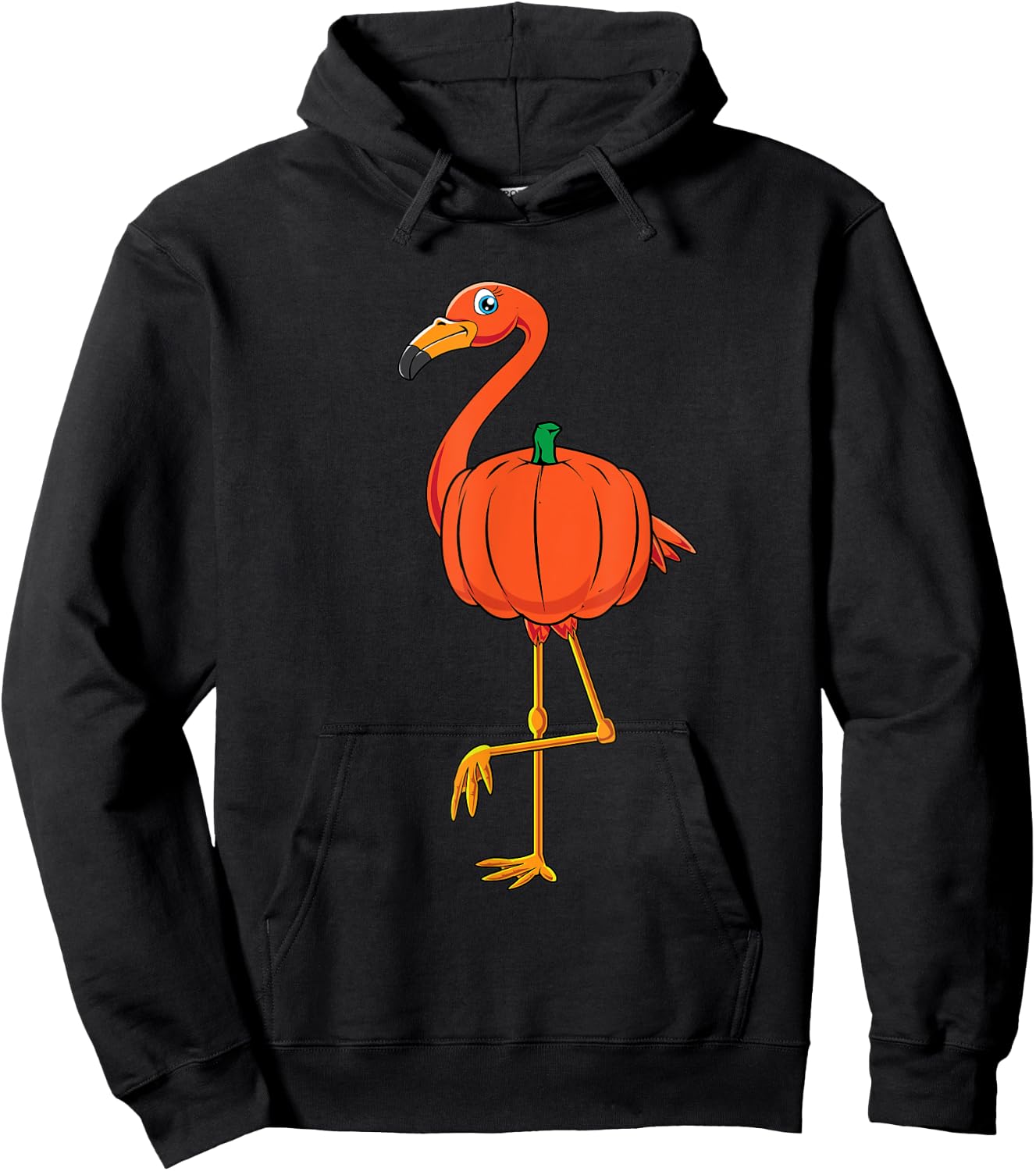 Flamingo Pumpkin Shirt Halloween Cute Flamingo Lover Costume Hoodie - Hoodie | Black