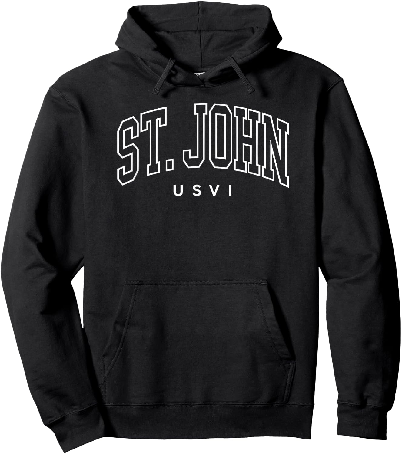 St John USVI Preppy Retro Throwback Souvenir Hoodie - Hoodie | Black
