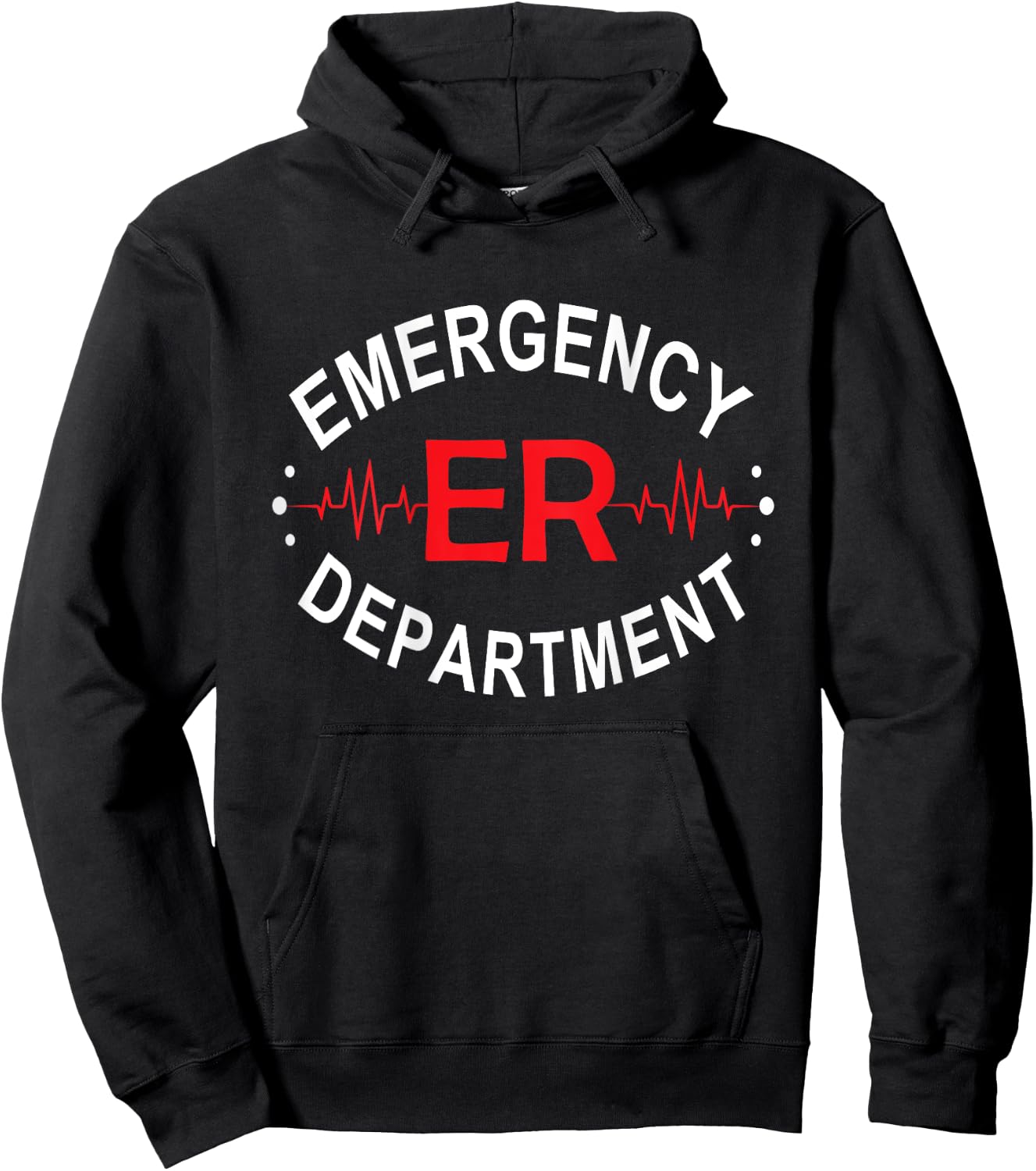 Emergency Department Emergency Room Nurse ER Nurse Back Of Hoodie - Hoodie | Black