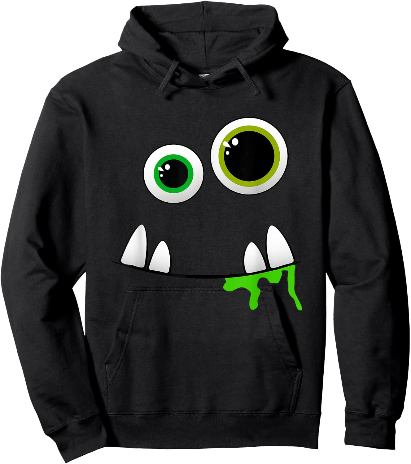 Cute Monster Face Halloween Group Costume Gift Hoodie - Hoodie | Black