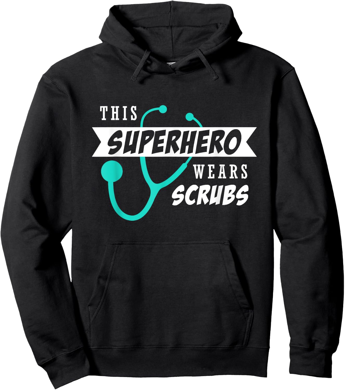 This Superhero Wears Scrubs Doctor Nurses Week Gift Hoodie - Hoodie | Black