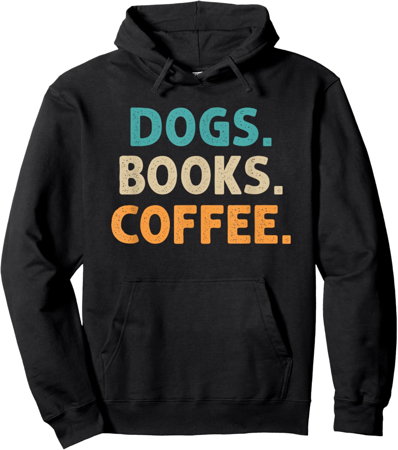Dogs Books Coffee Book Lover Funny Dogs Coffee Hoodie - Hoodie | Black