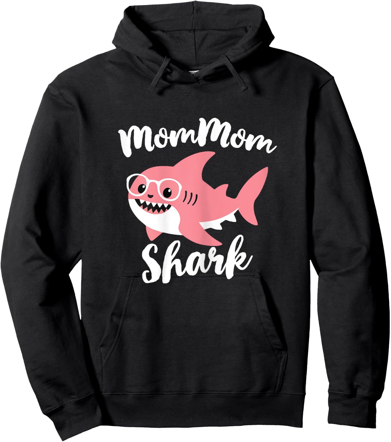 MomMom Shark Mother's Day Grandma Funny Mom-Mom Hoodie - Hoodie | Black