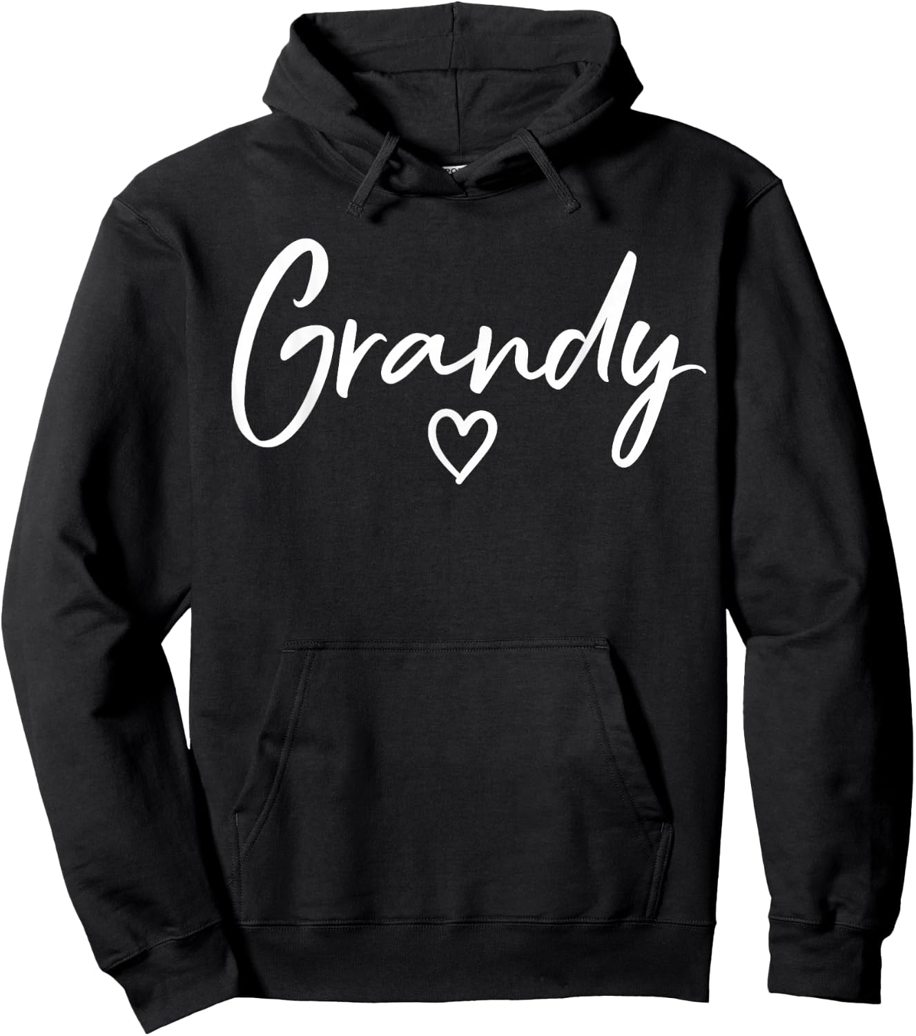 Grandy Gifts Grandma Heart Mother's Day Grandy Hoodie - Hoodie | Black