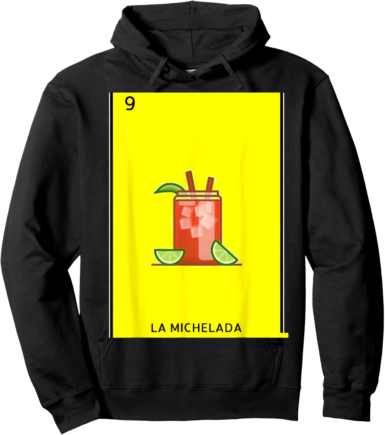 La Michelada Card Mexican Lottery Card Hoodie - Hoodie | Black