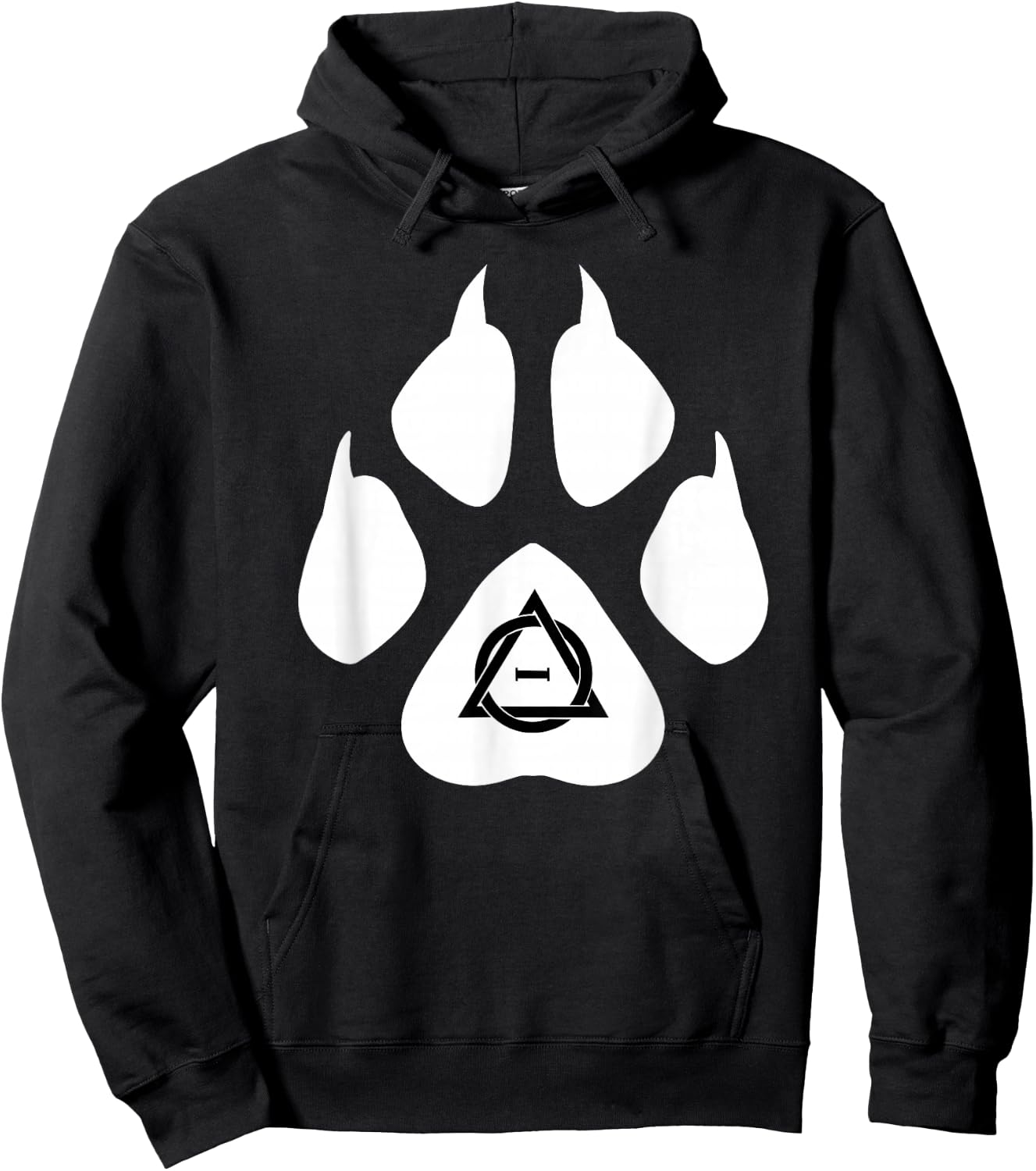 Therian Fox Paws Symbol Sign quadrobics otherkin Hoodie - Hoodie | Black