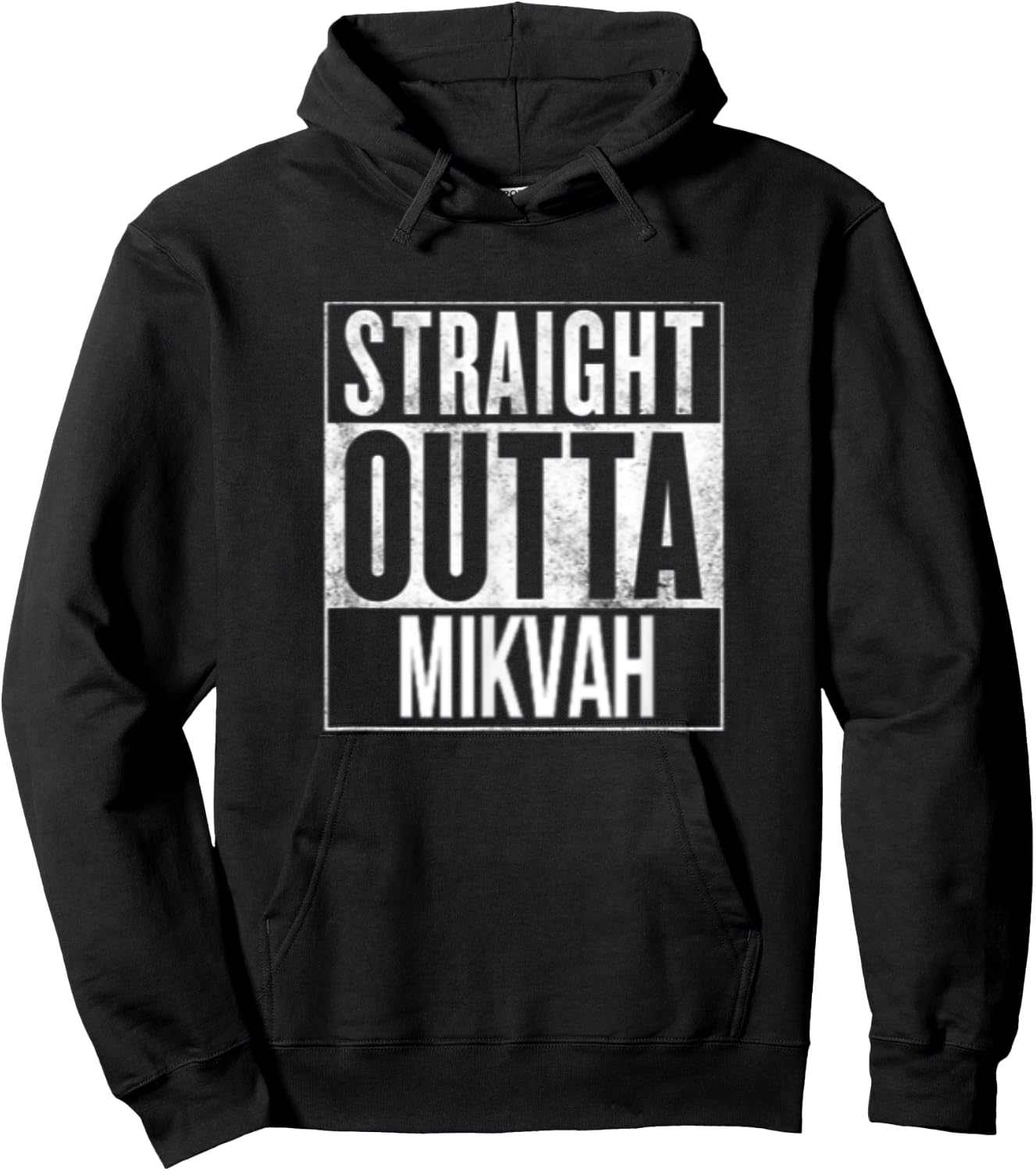 Straight Outta Mikvah Shirt Jewish Rituals ,Yeshivah Dip Hoodie - Hoodie | Black