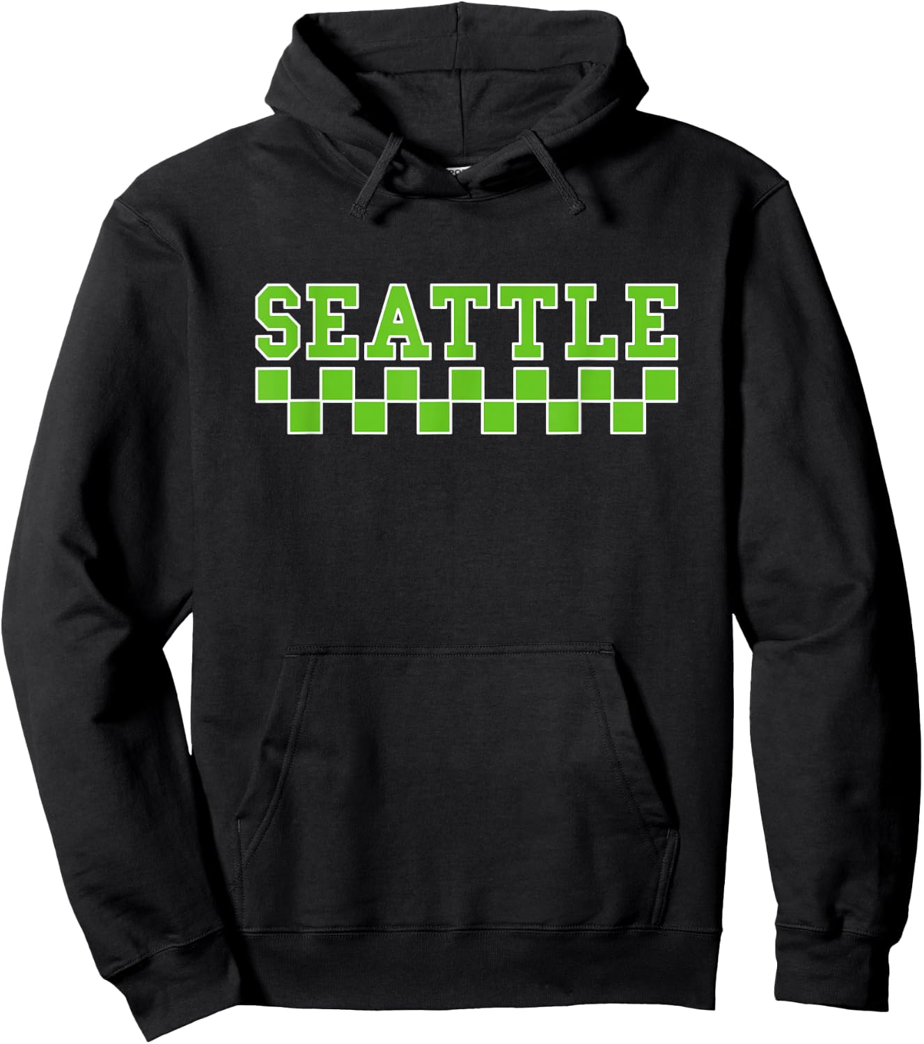 SEATTLE - Throwback Design - Classic Hoodie - Hoodie | Black